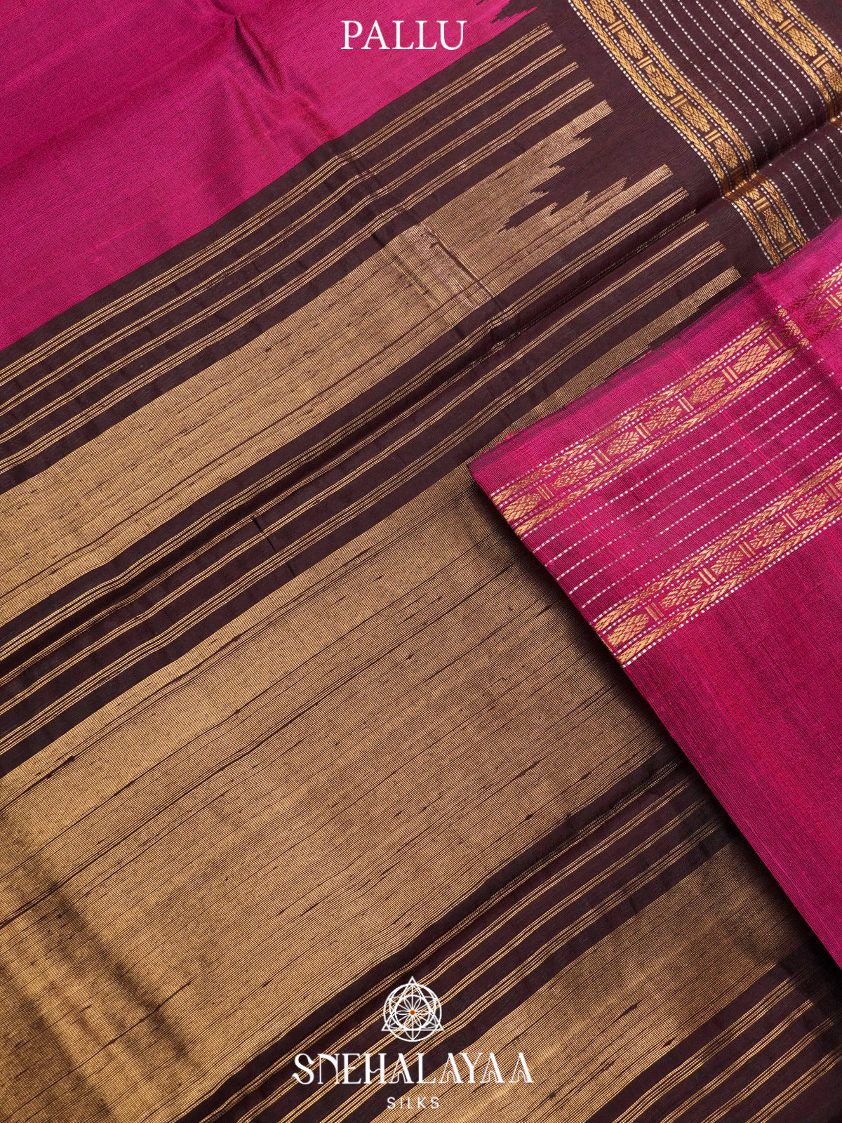 Magenta Dupion Silk Saree