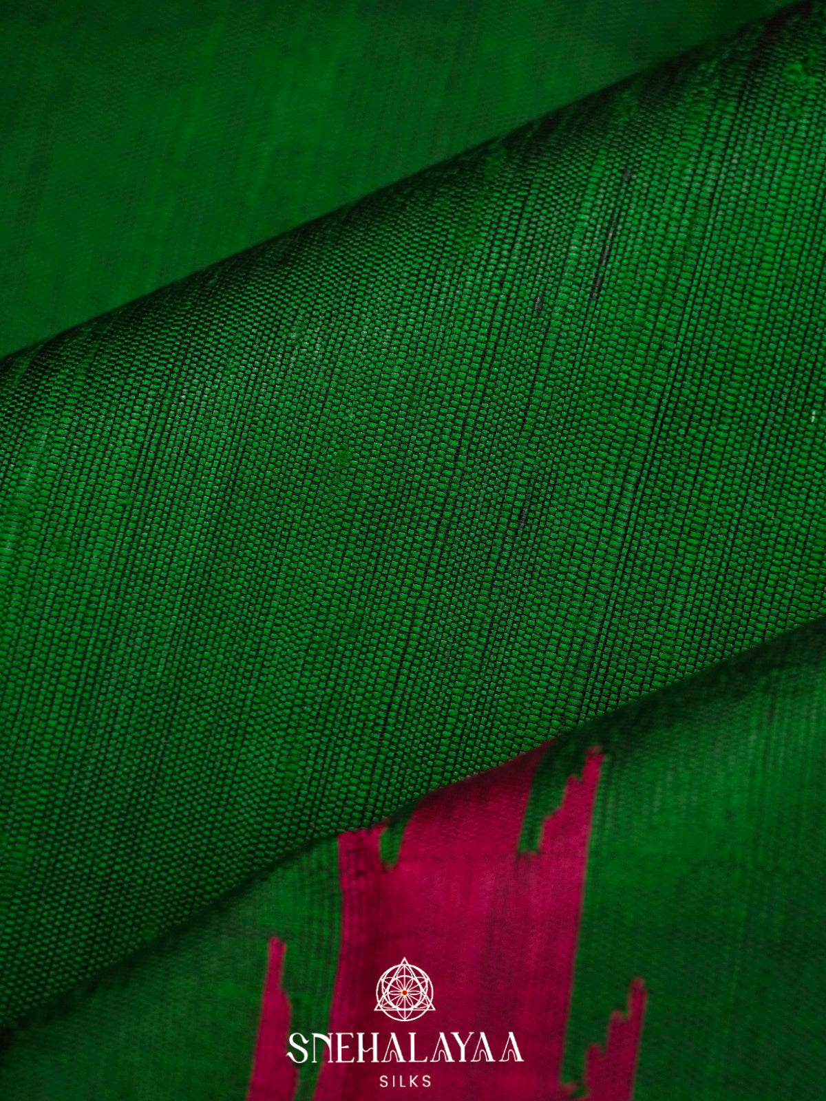 Green Dupion Silk Saree