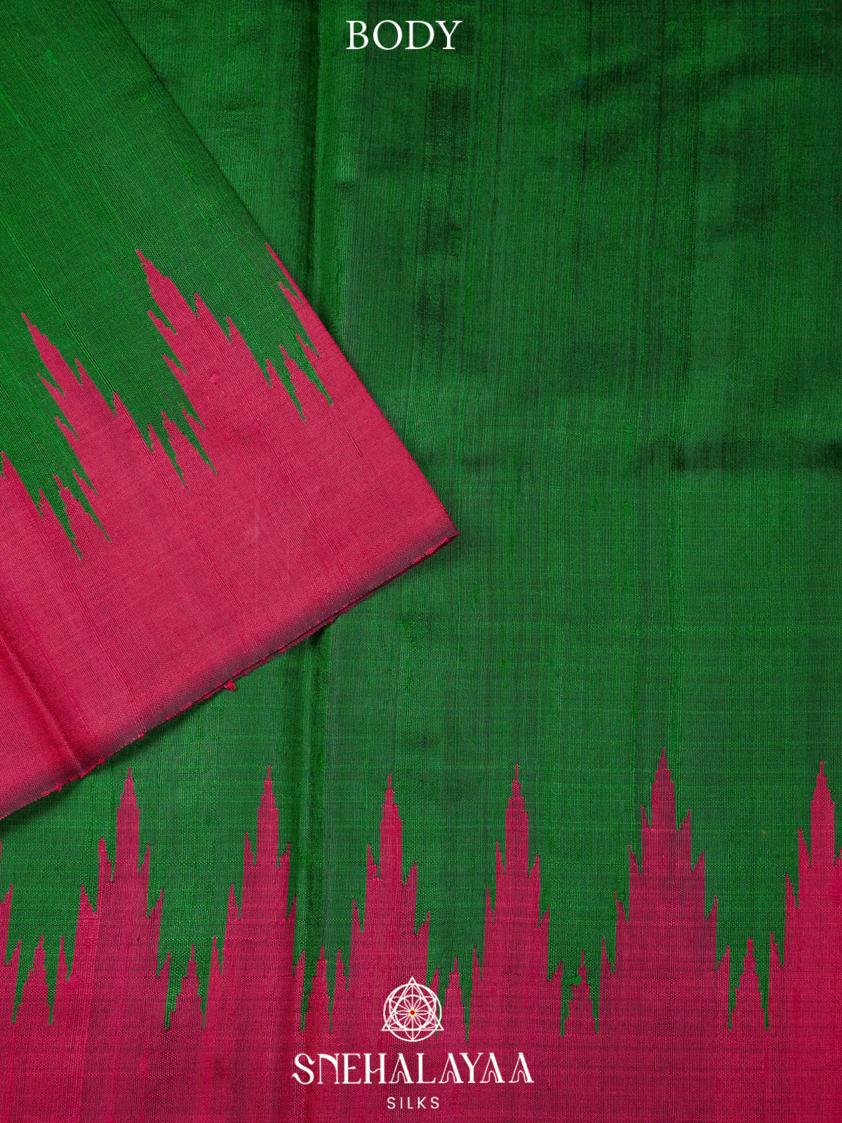 Green Dupion Silk Saree