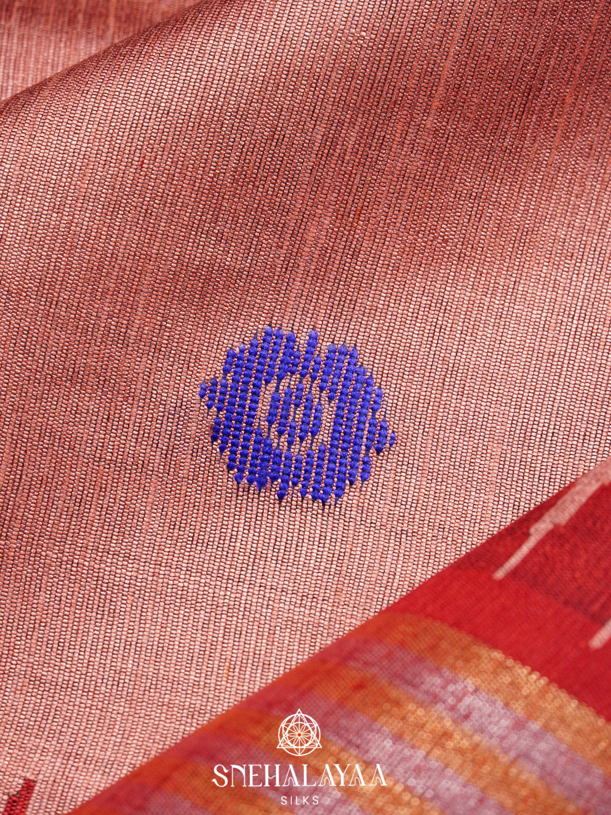 Dusty Rose Dupion Silk Saree