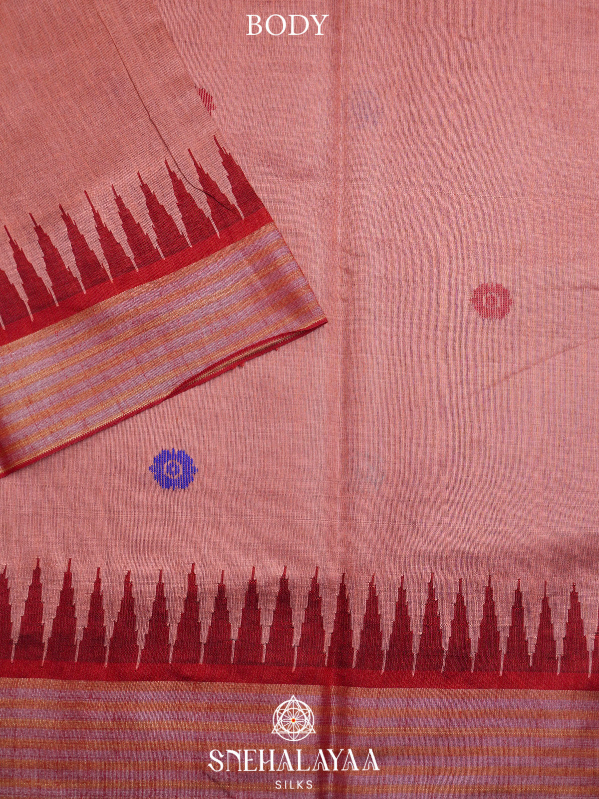 Dusty Rose Dupion Silk Saree
