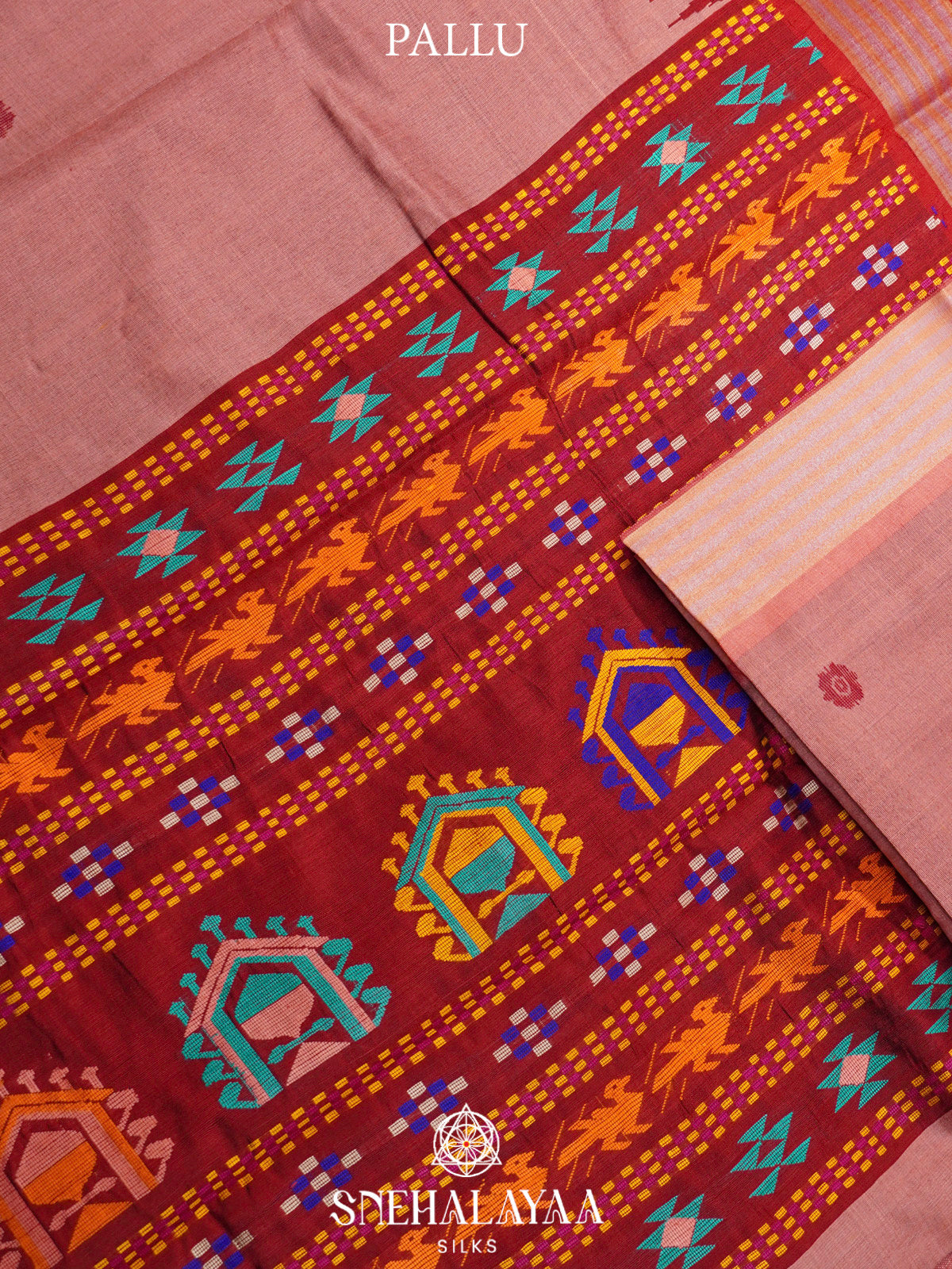 Dusty Rose Dupion Silk Saree