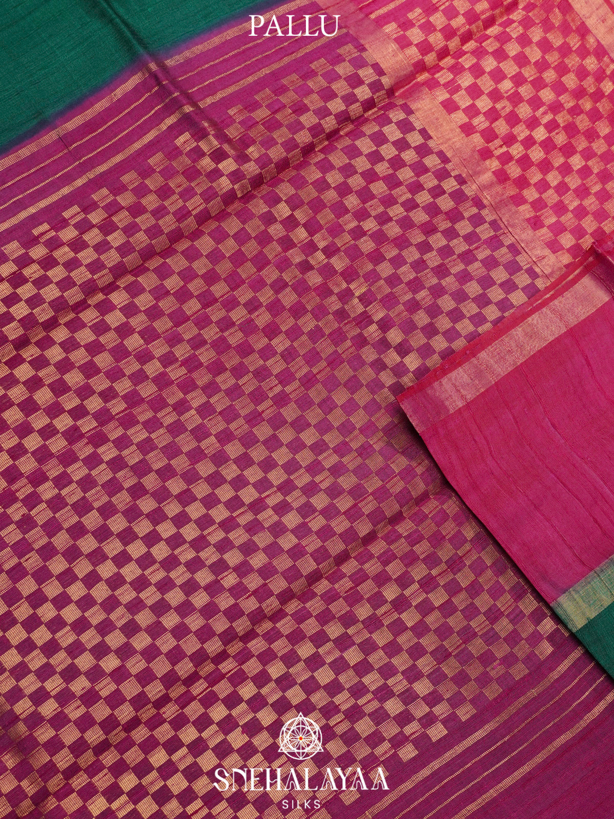 Teal Green Dupion Silk Saree