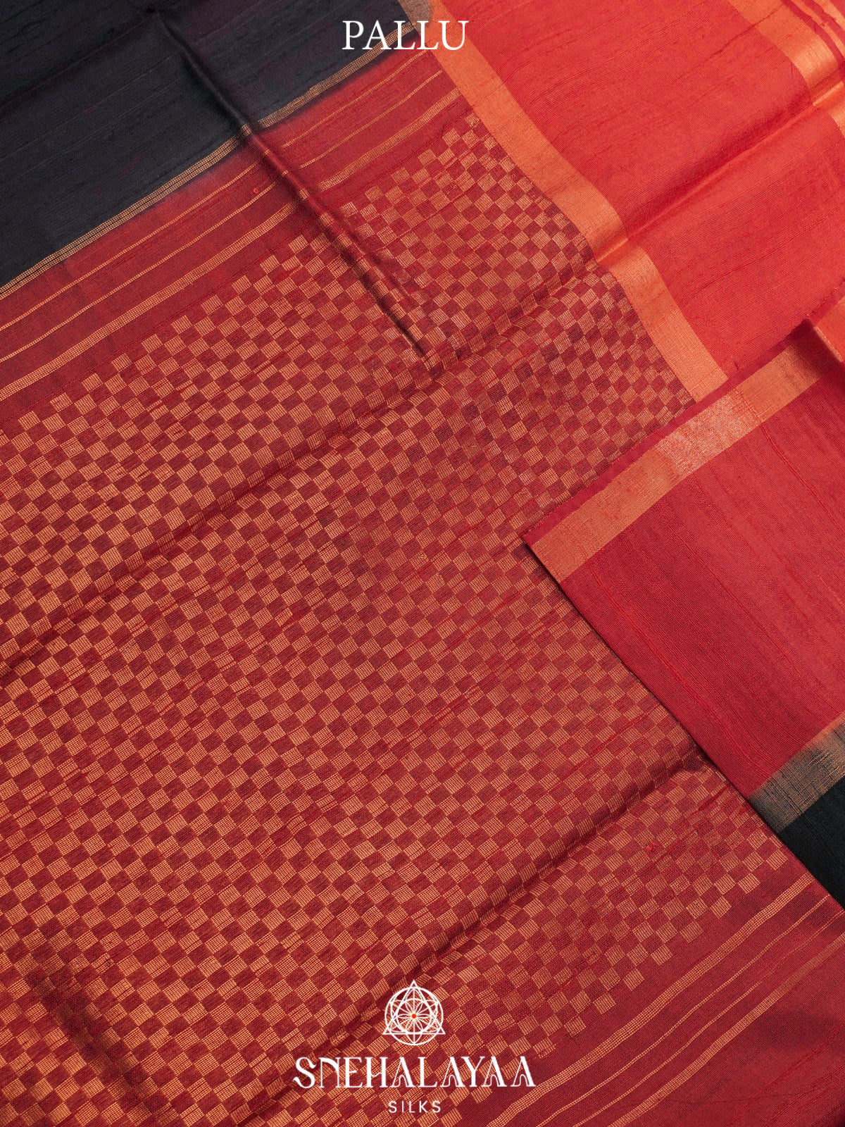 Black Dupion Silk Saree