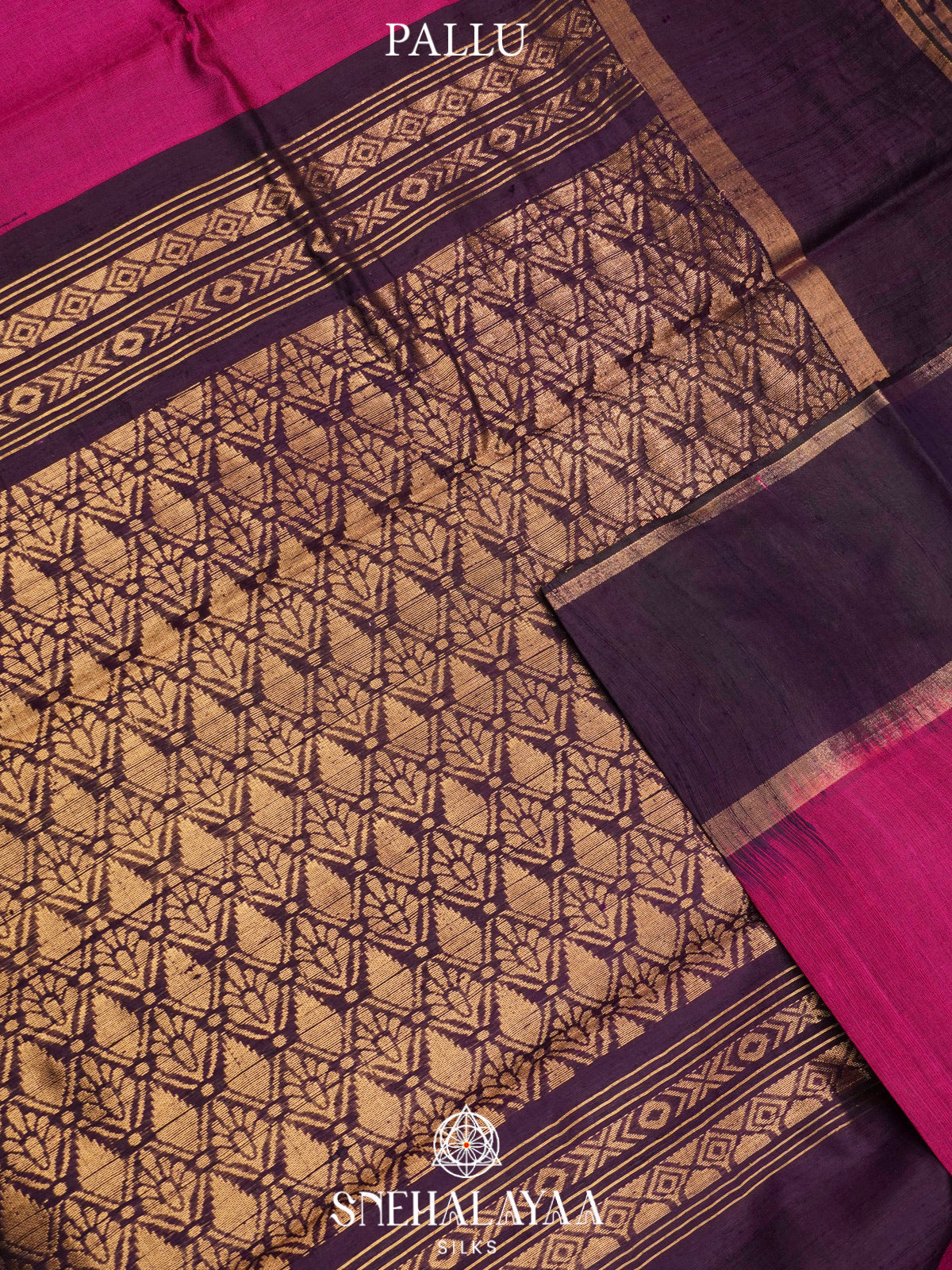Rani Pink Dupion Silk Saree
