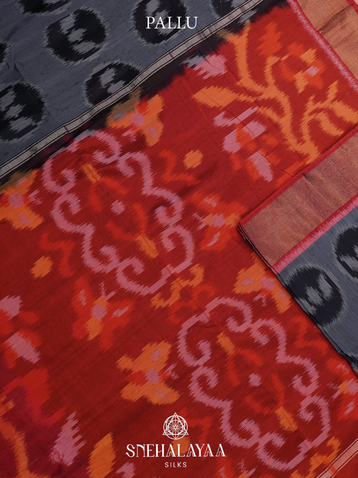 Grey Ikat Silk Cotton Saree