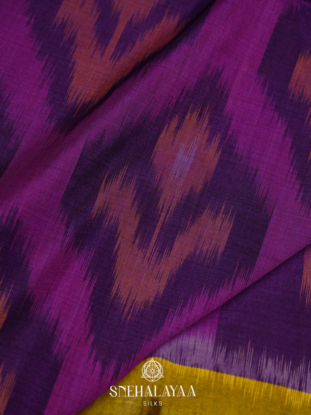 Purple Ikat Silk Cotton Saree