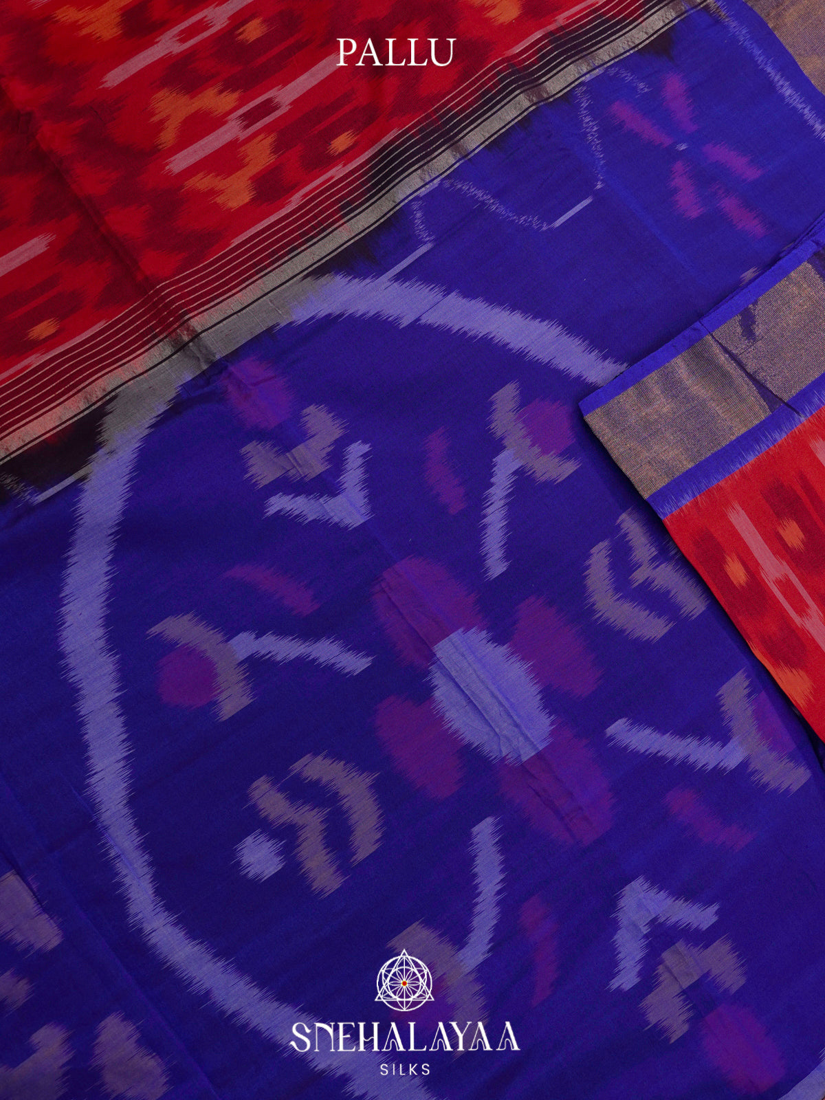 Red Ikat Silk Cotton Saree