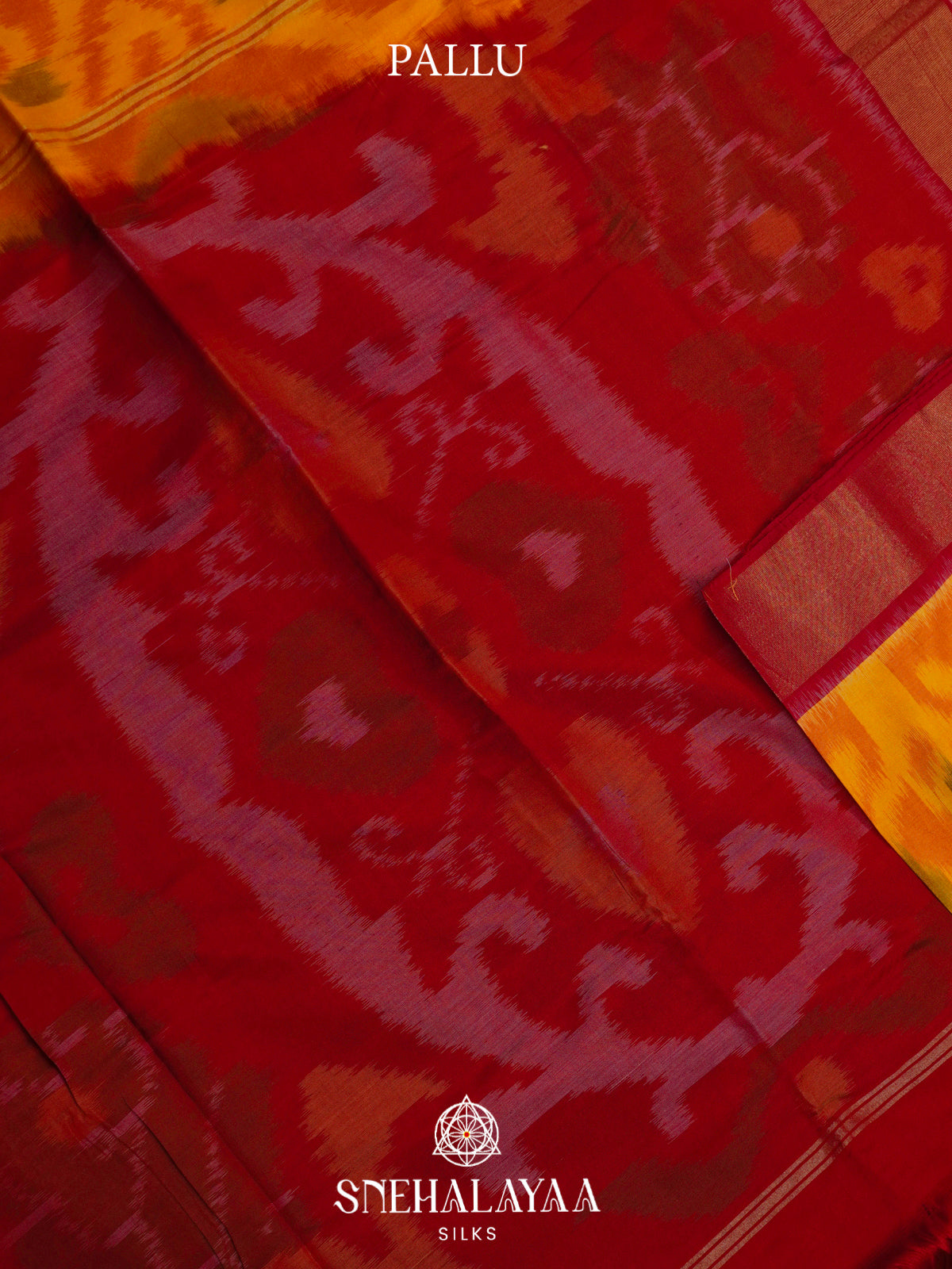 Yellow Ikat Silk Cotton Saree