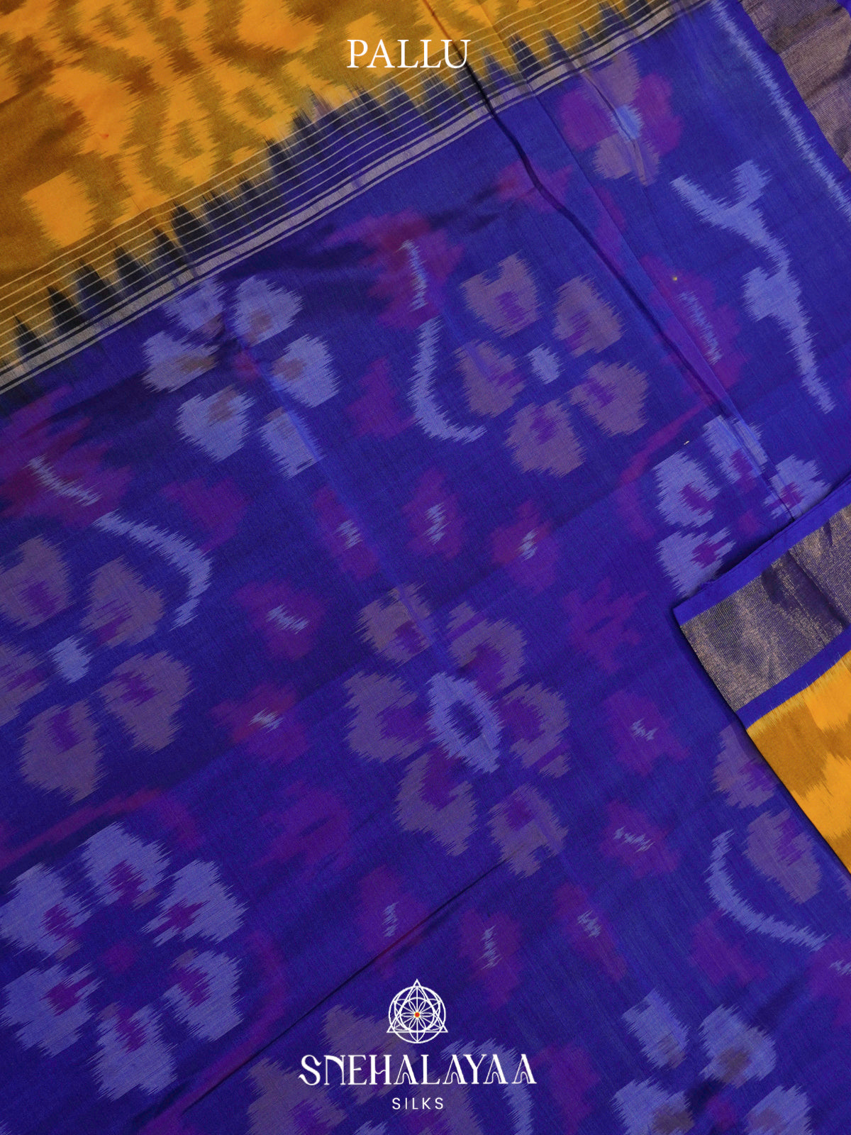 Olive Green Ikat Silk Cotton Saree