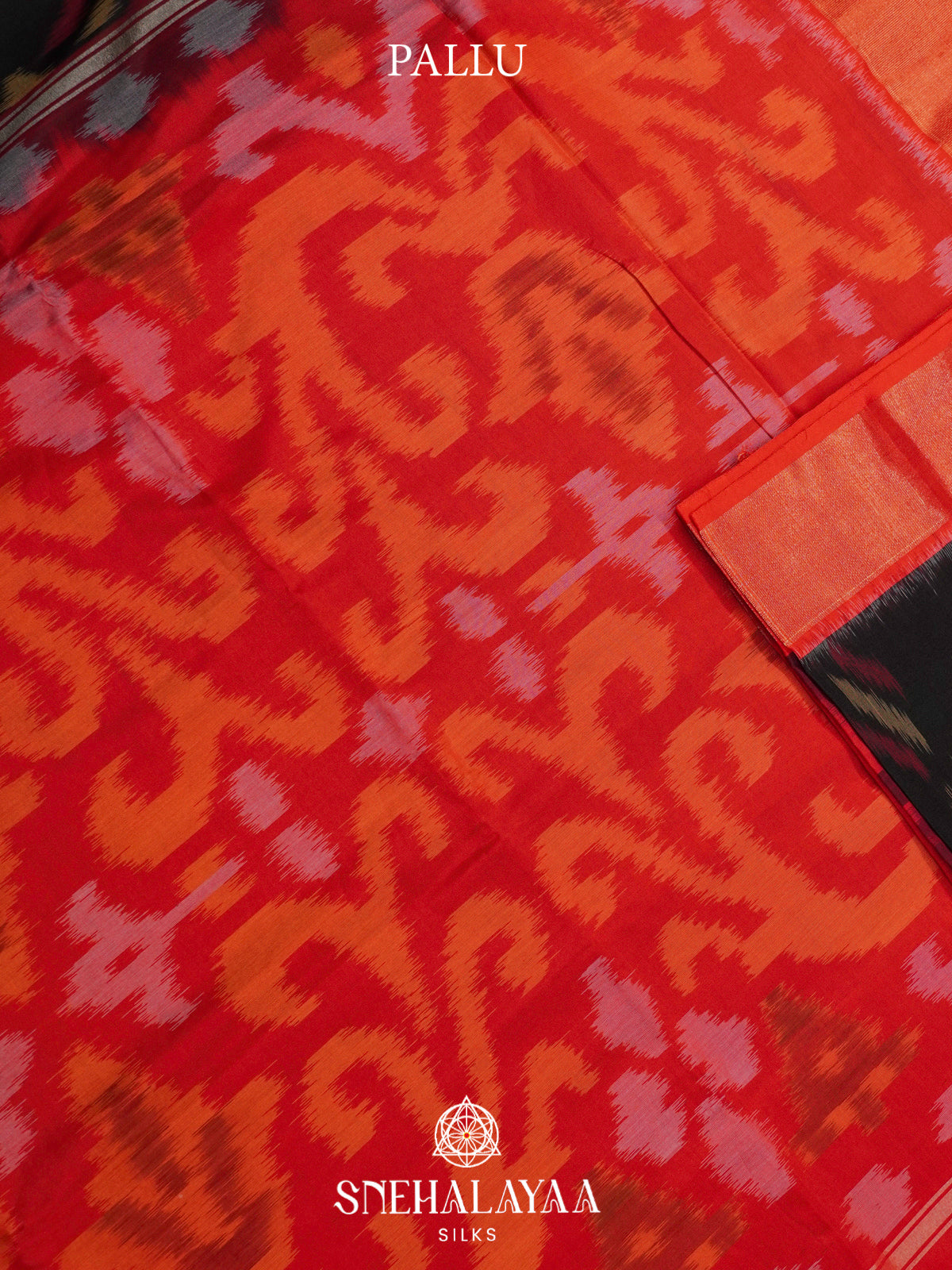 Black Ikat Silk Cotton Saree