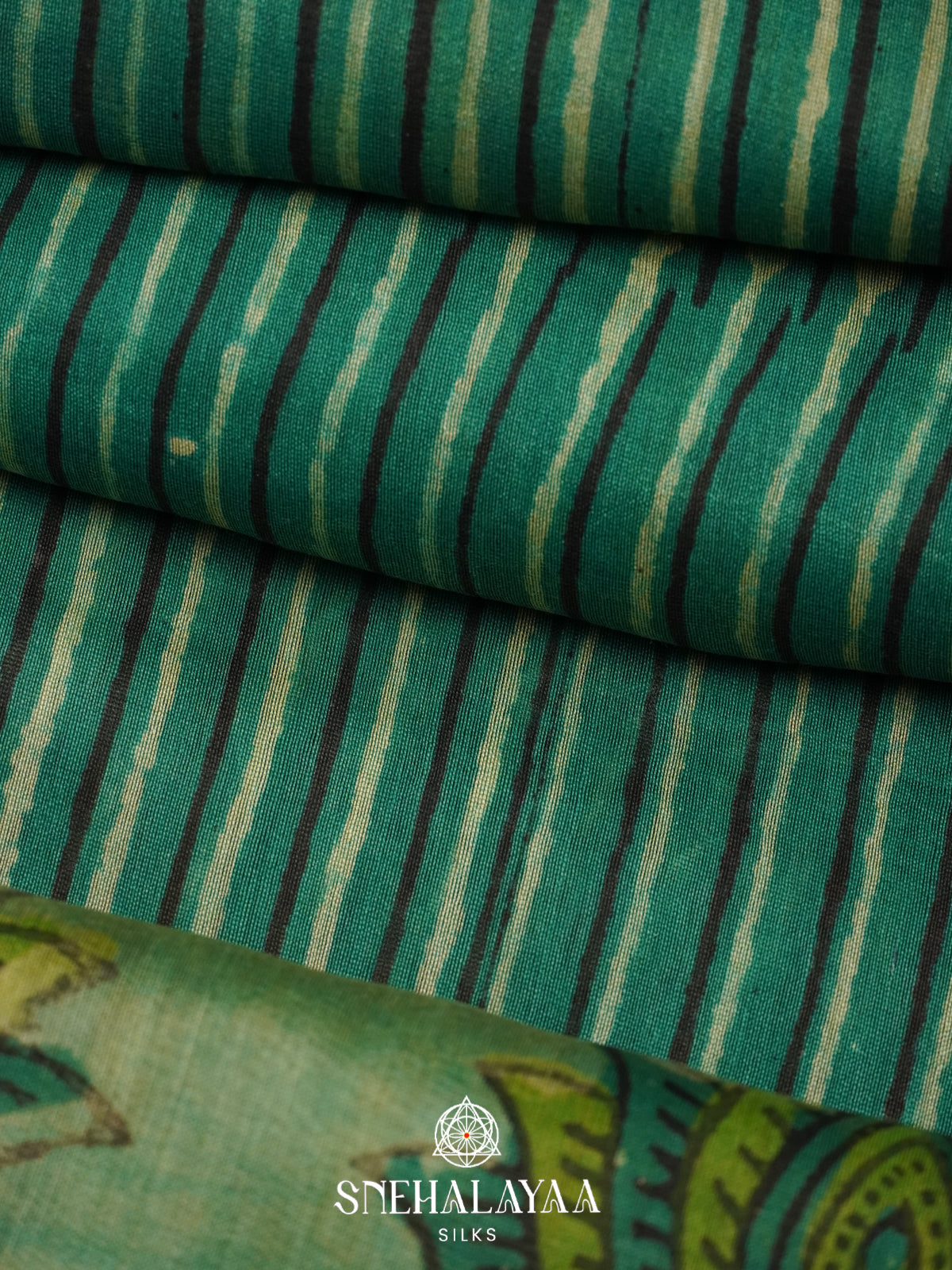 Green Chanderi Saree