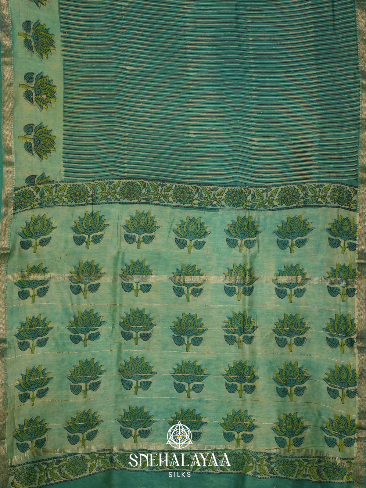 Green Chanderi Saree