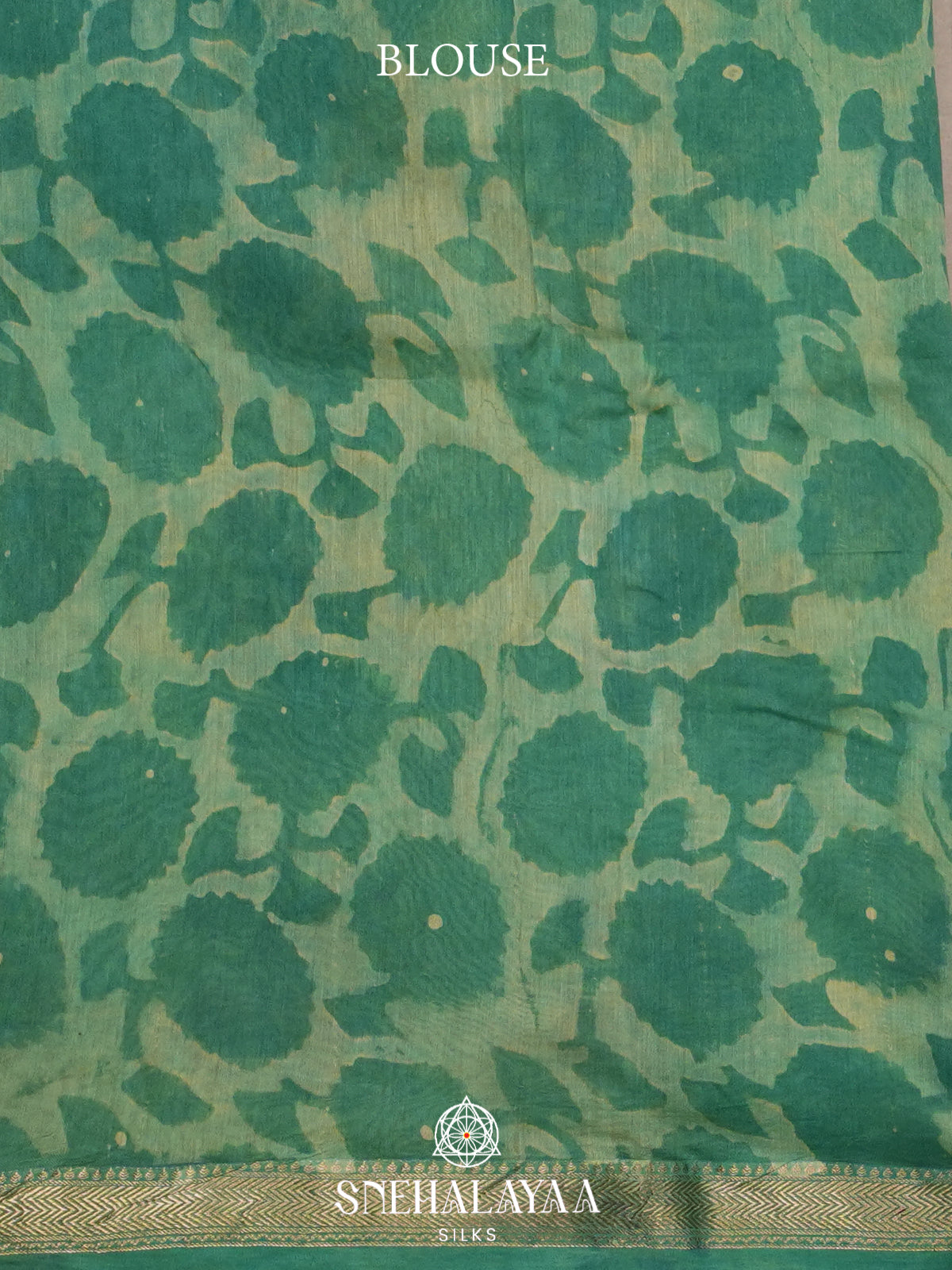Green Chanderi Saree