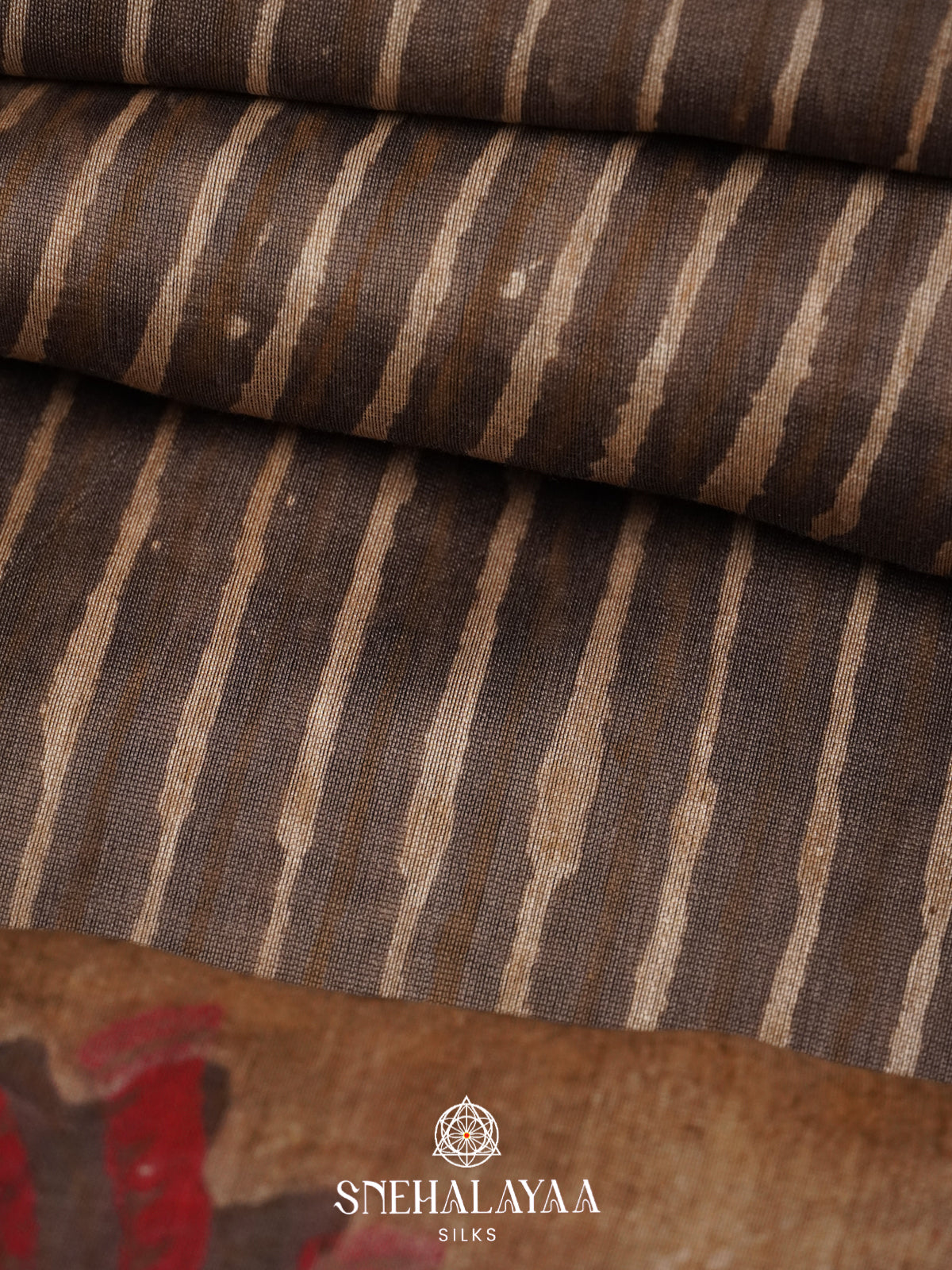 Brown Chanderi Saree