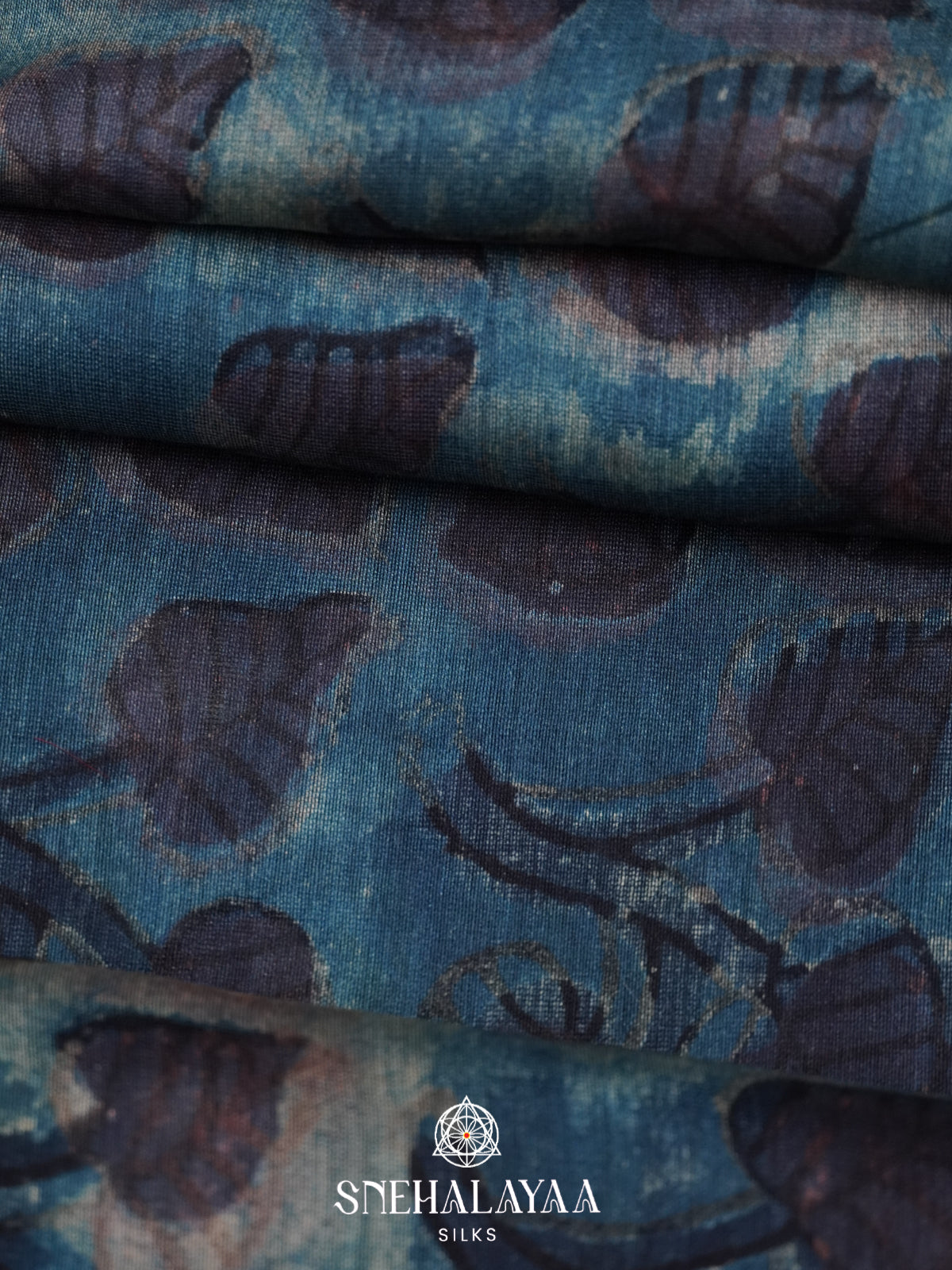 Ink Blue Chanderi Saree