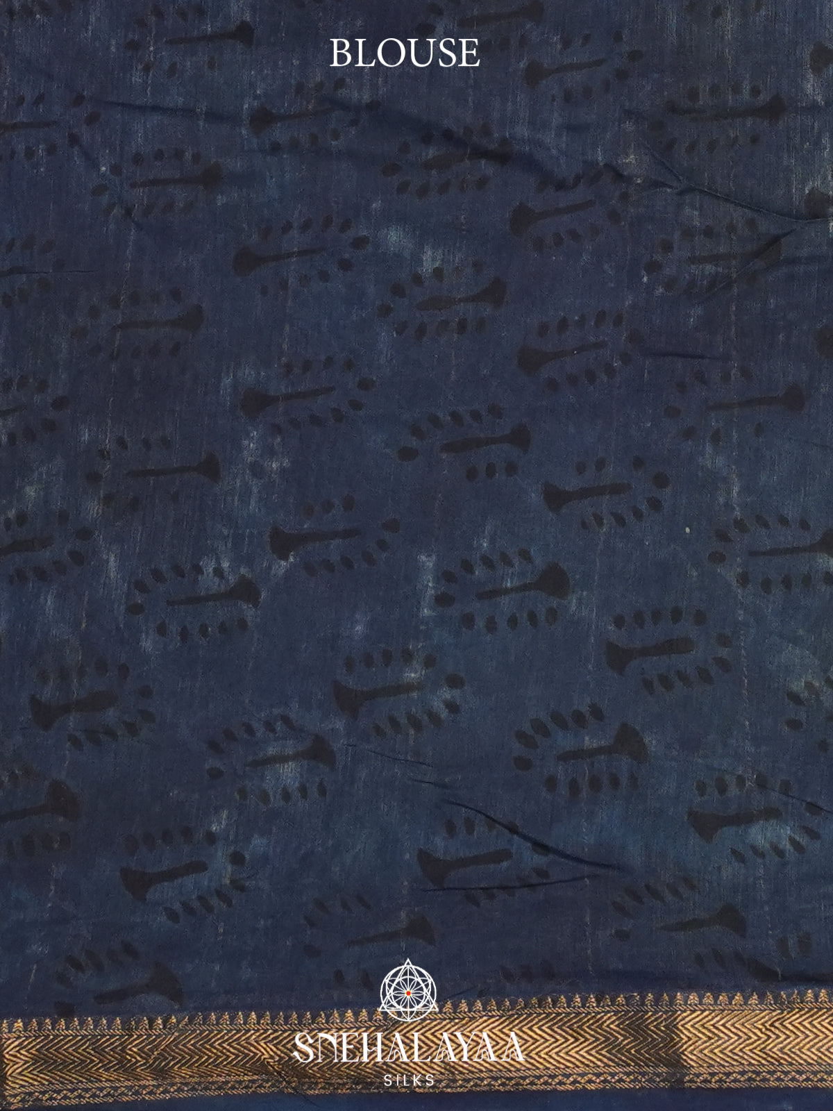 Ink Blue Chanderi Saree