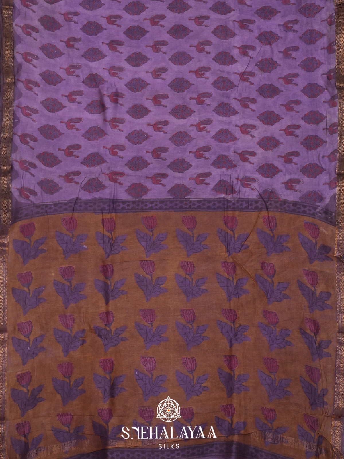 Purple Chanderi Saree