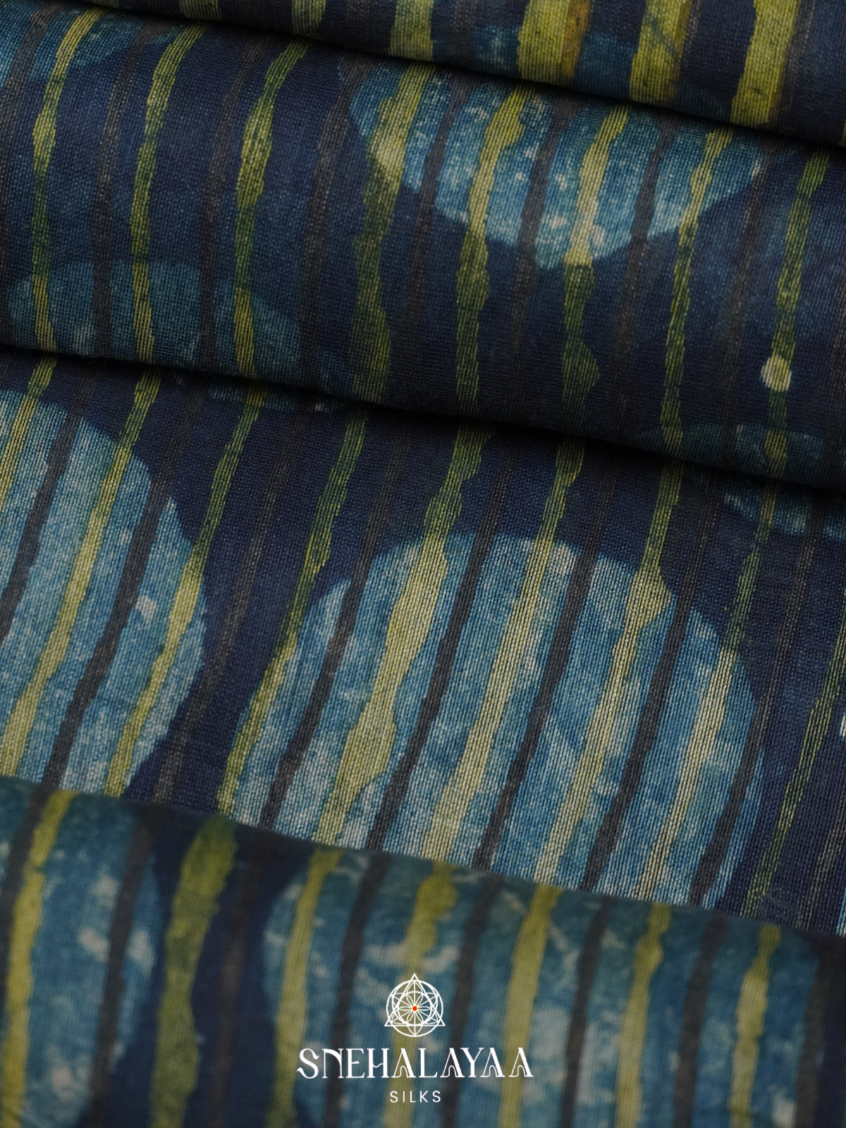 Midnight Blue Chanderi Saree