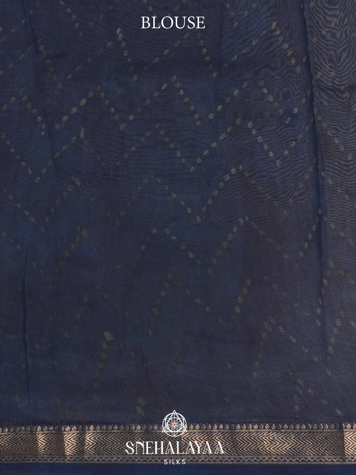 Midnight Blue Chanderi Saree