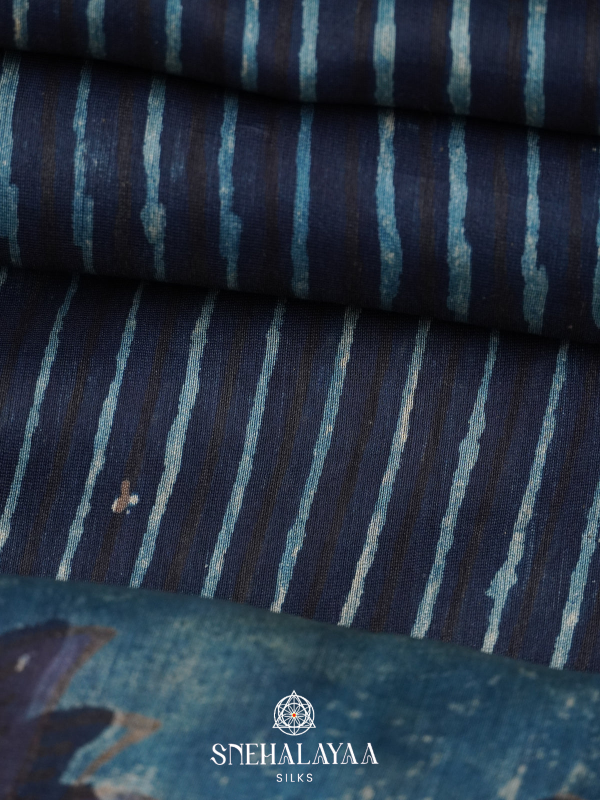 Navy Blue Chanderi Saree