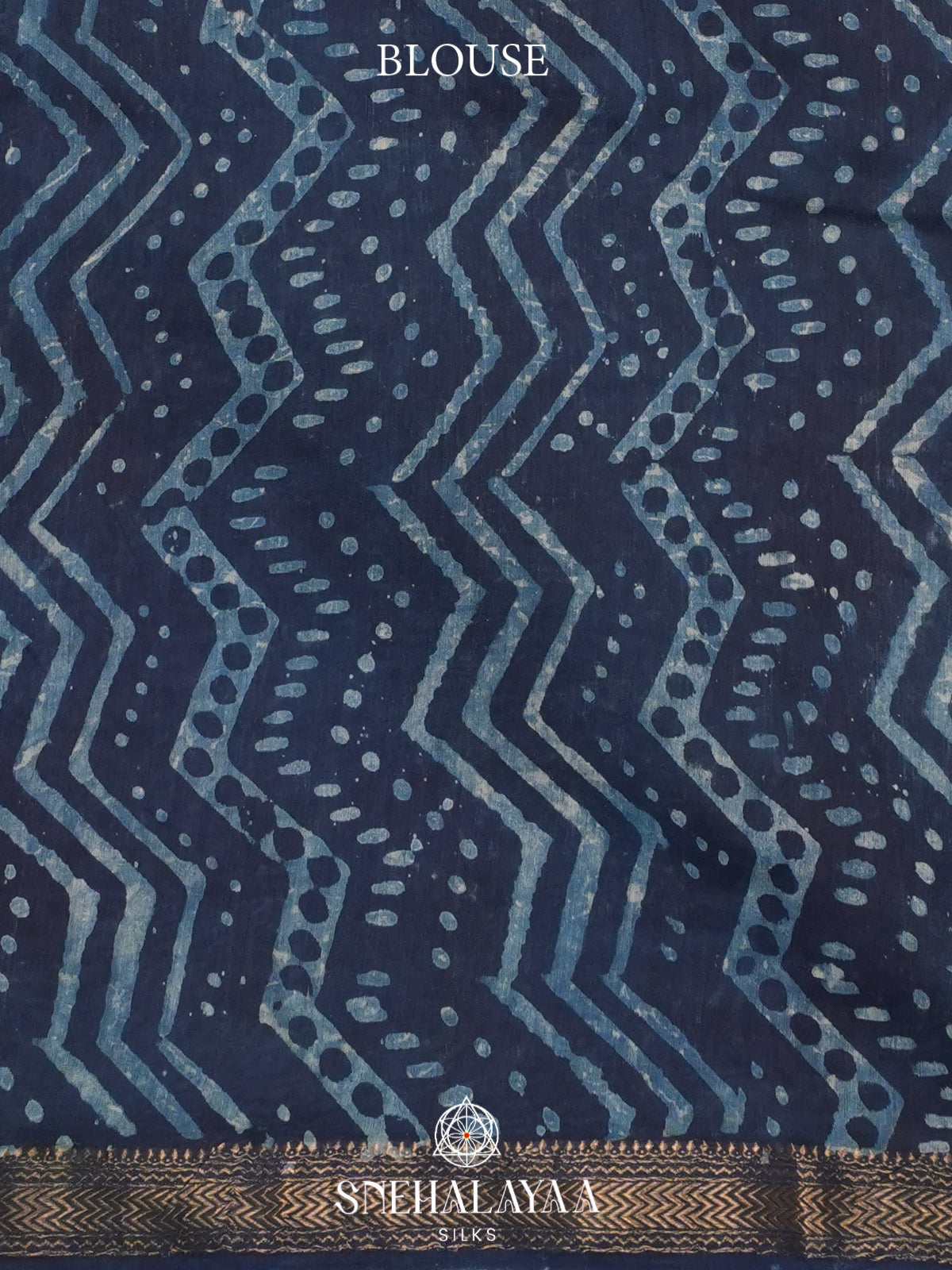 Navy Blue Chanderi Saree