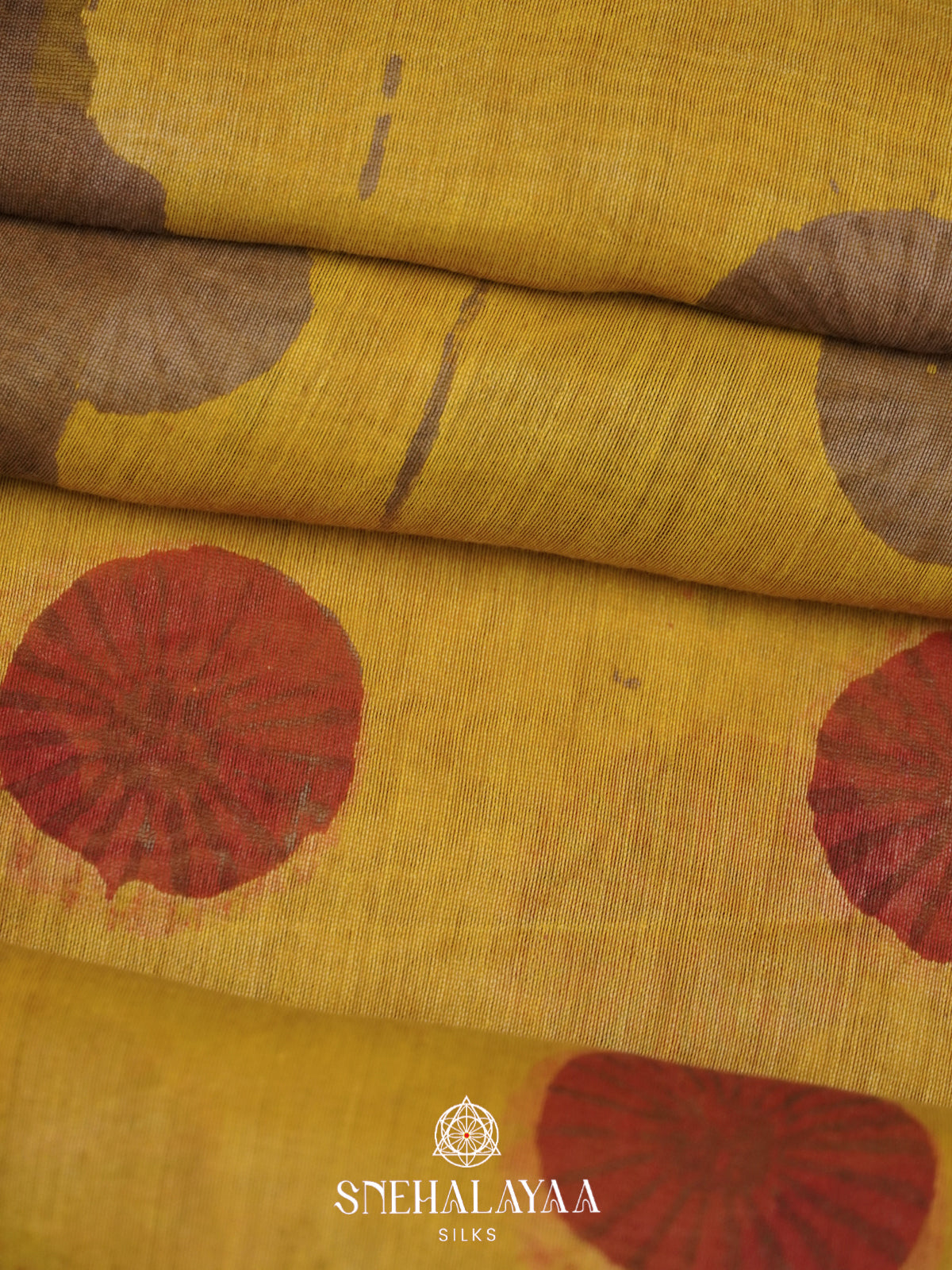 Yellow Chanderi Saree