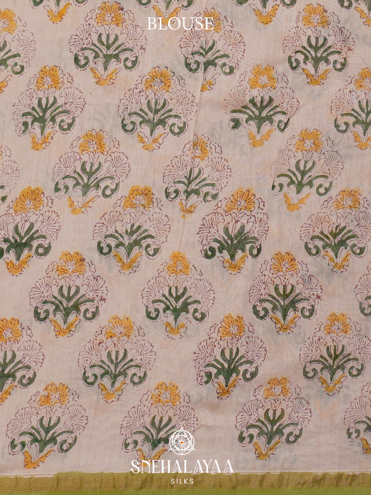 Moss Green Chanderi Saree