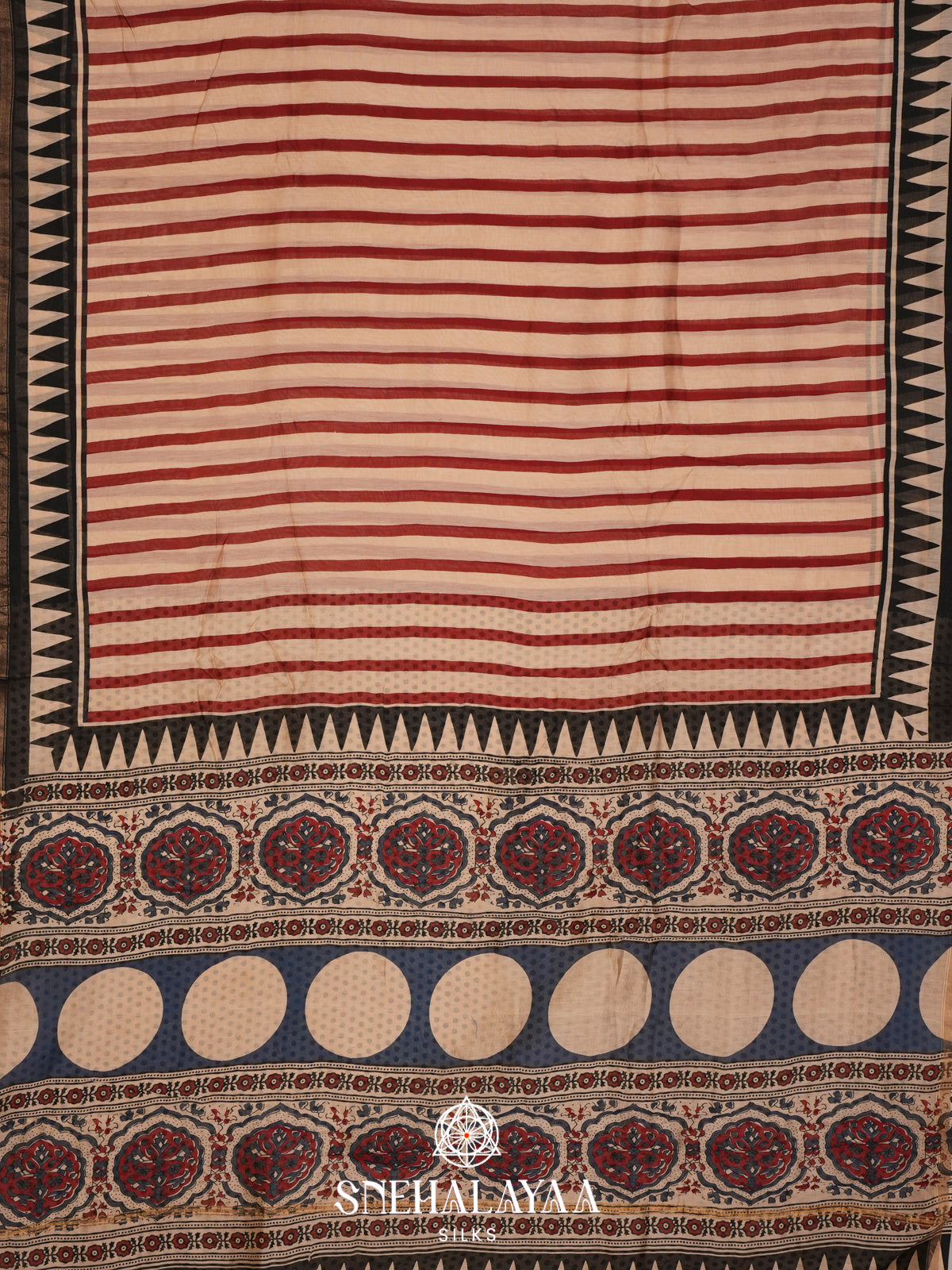 Cream Chanderi Saree