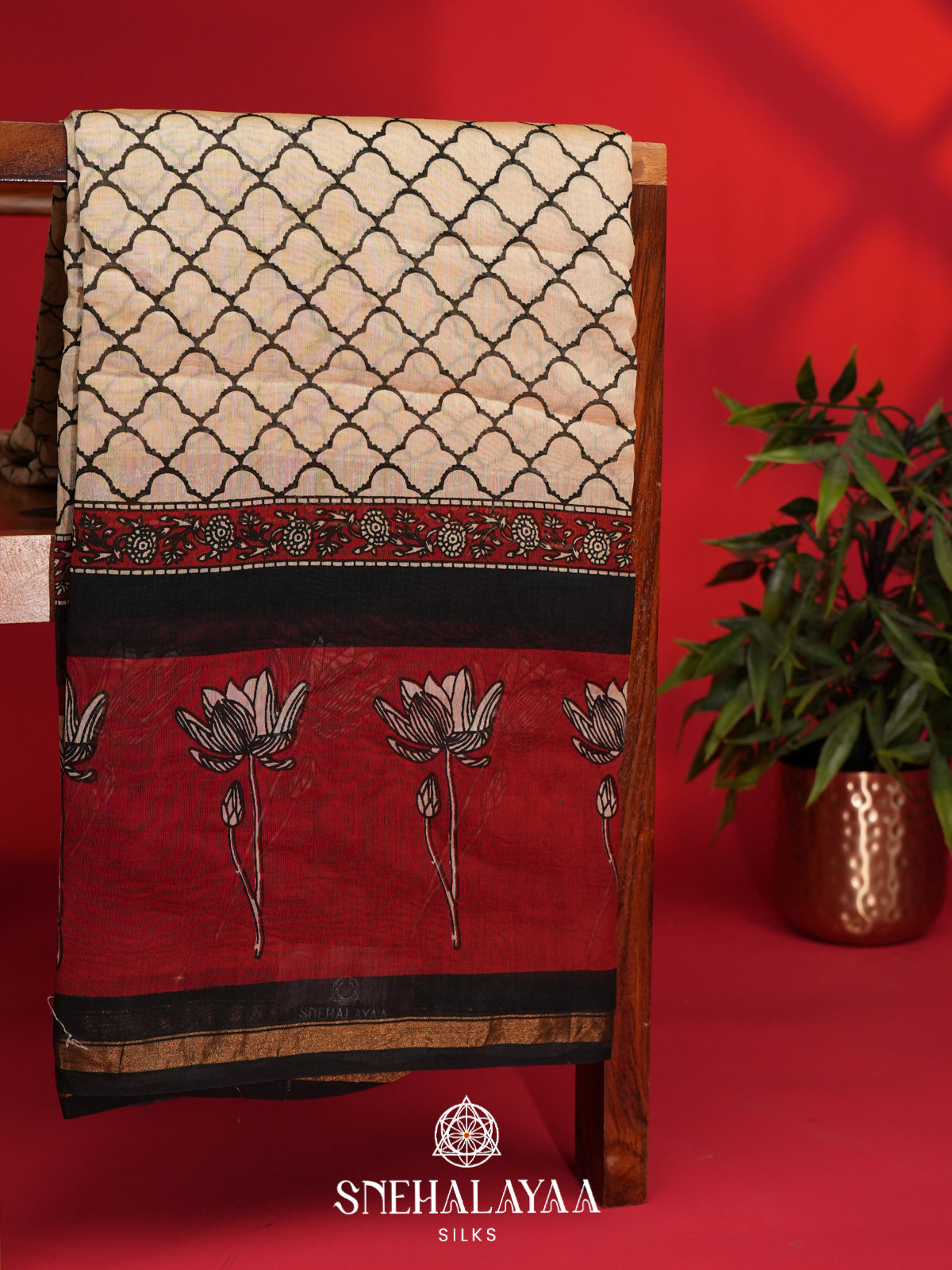 Off White Chanderi Saree