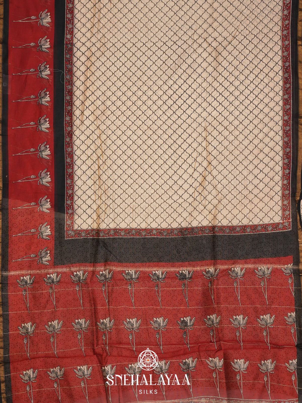 Off White Chanderi Saree