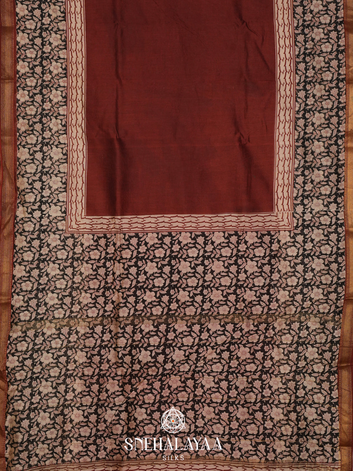 Maroon Chanderi Saree