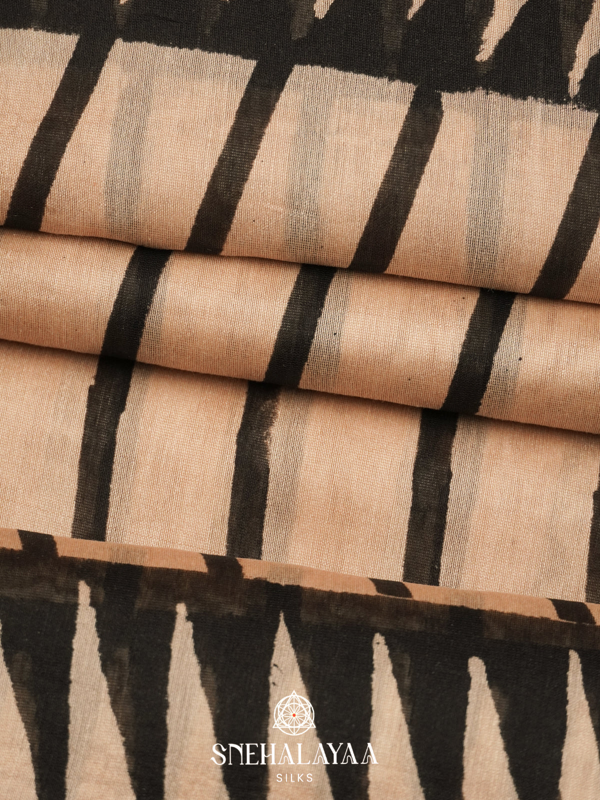 Beige Chanderi Saree