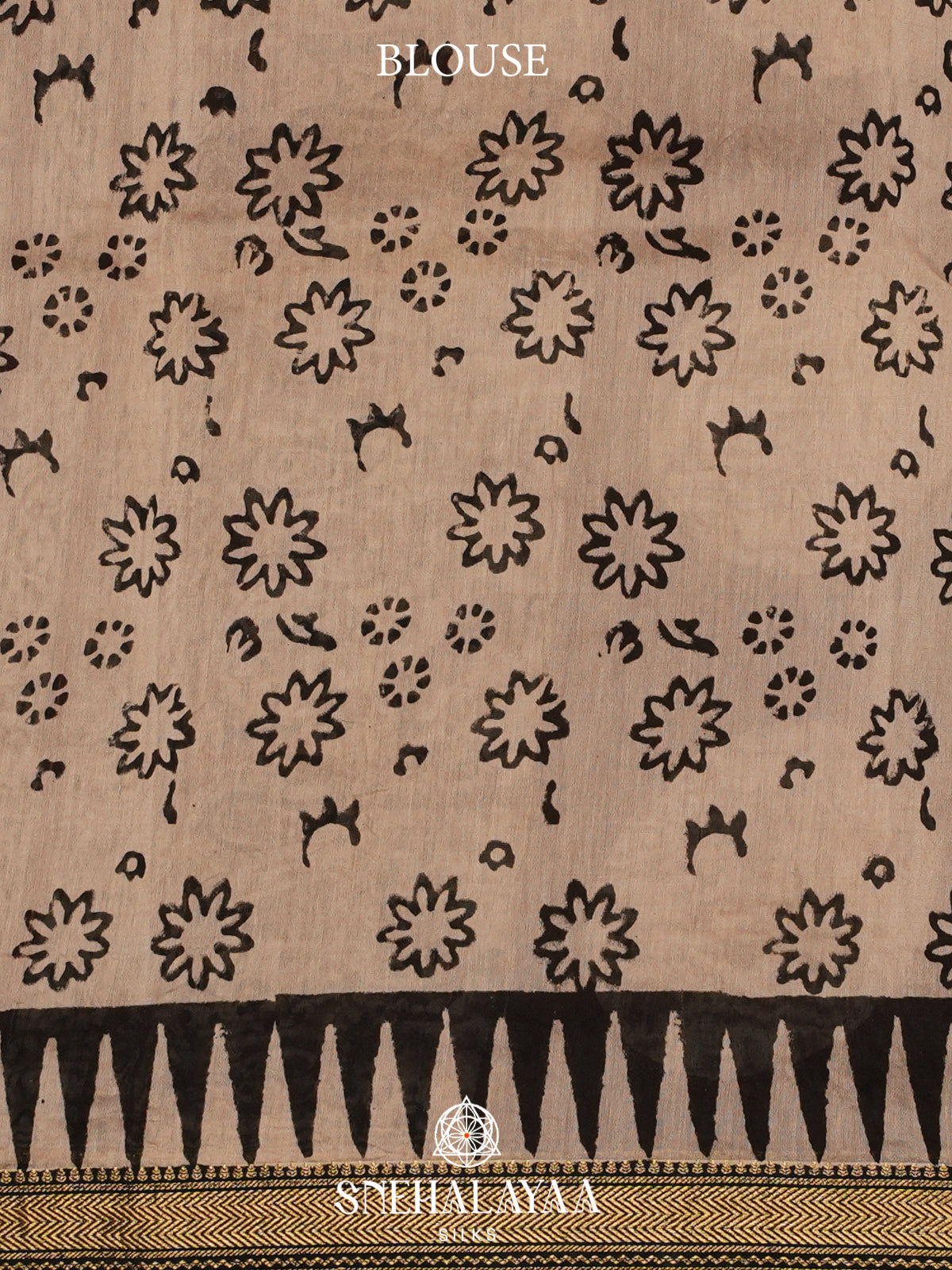 Beige Chanderi Saree
