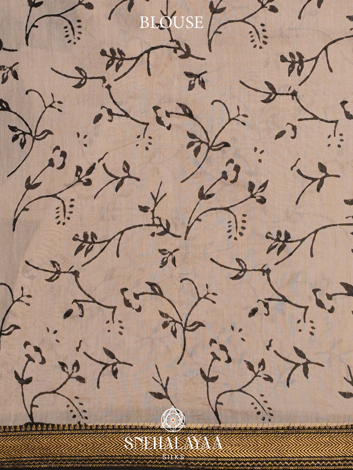 Beige Chanderi Saree