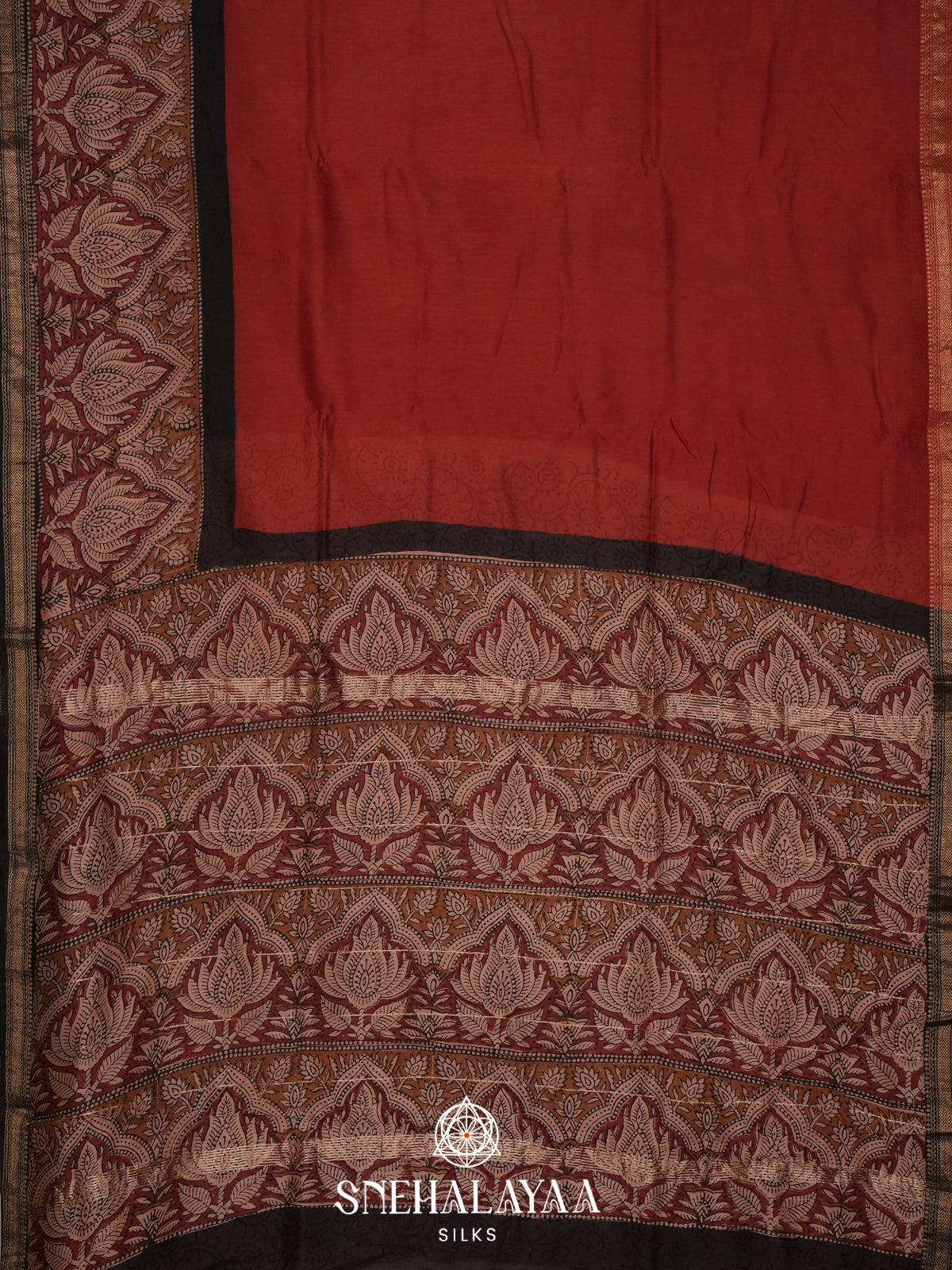 Maroon Chanderi Saree