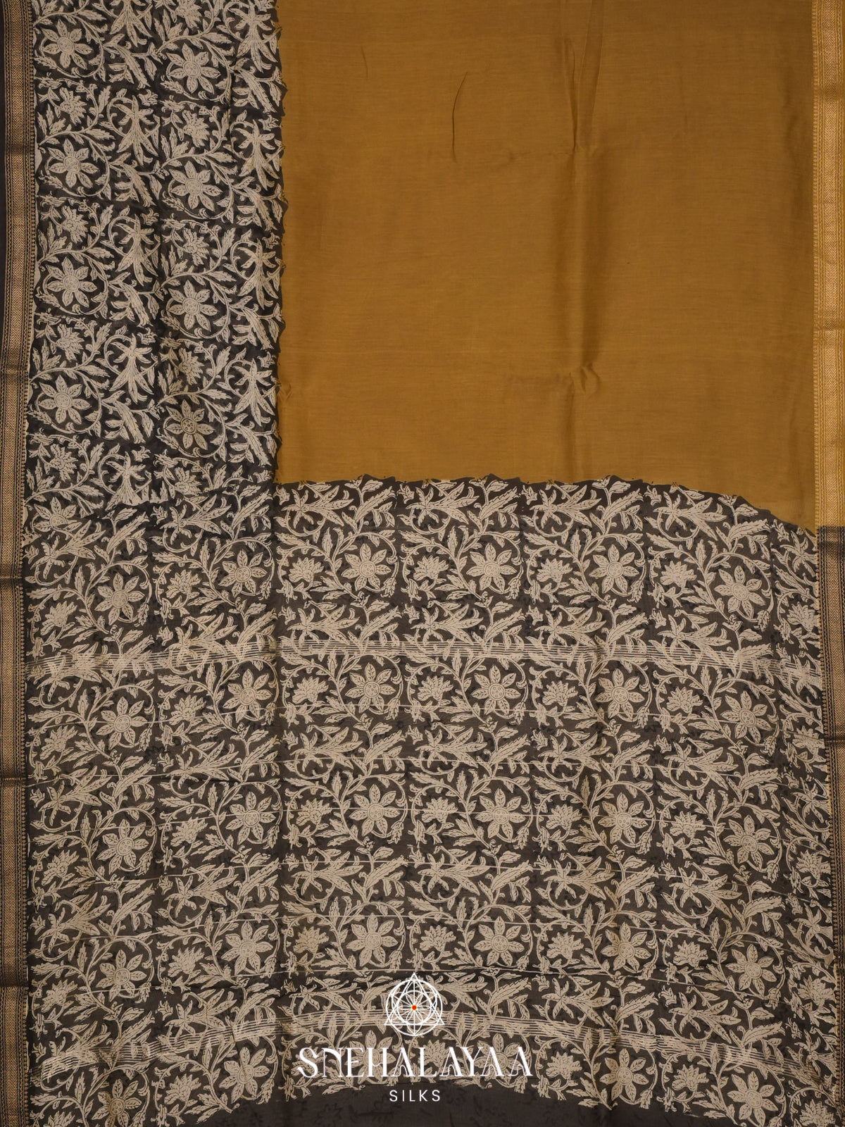 Mehandi Green Chanderi Saree