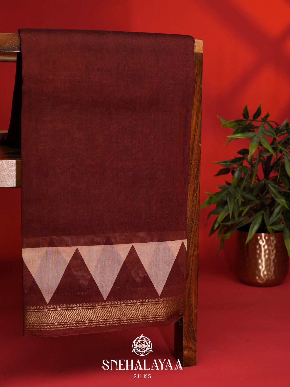 Maroon Chanderi Saree