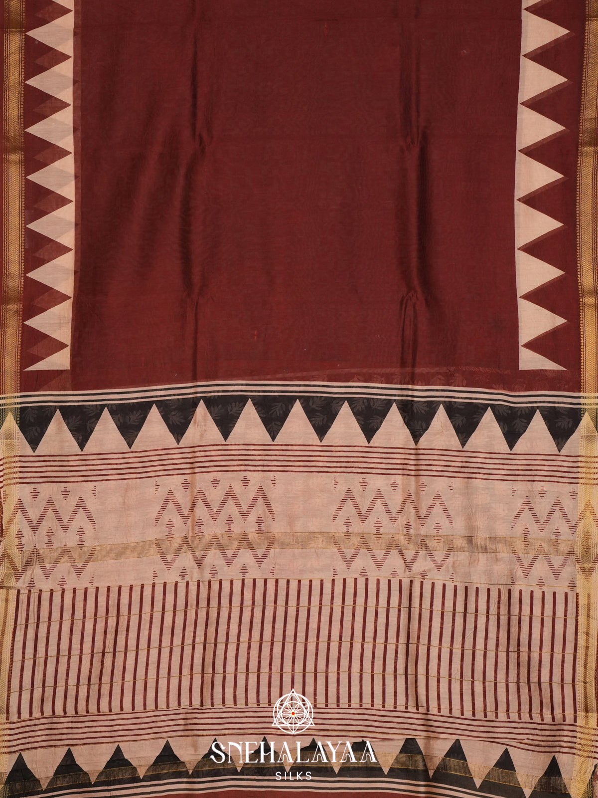 Maroon Chanderi Saree