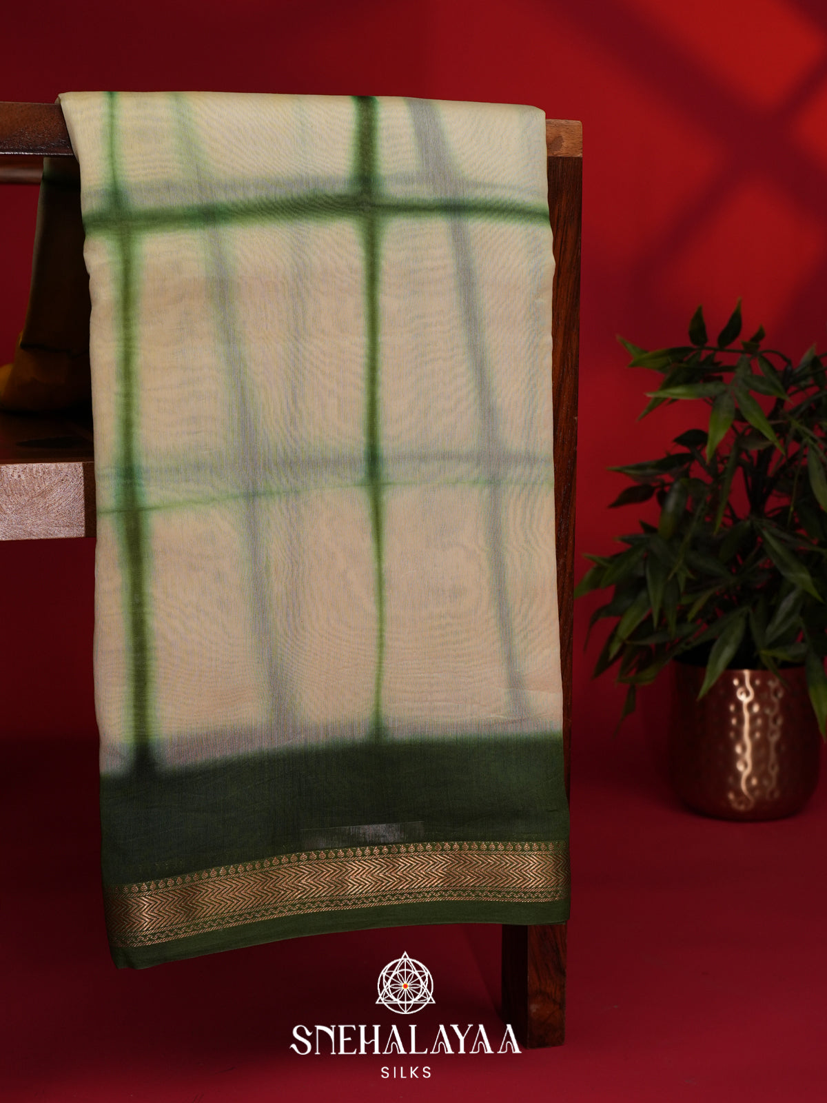 Yellow Chanderi Saree
