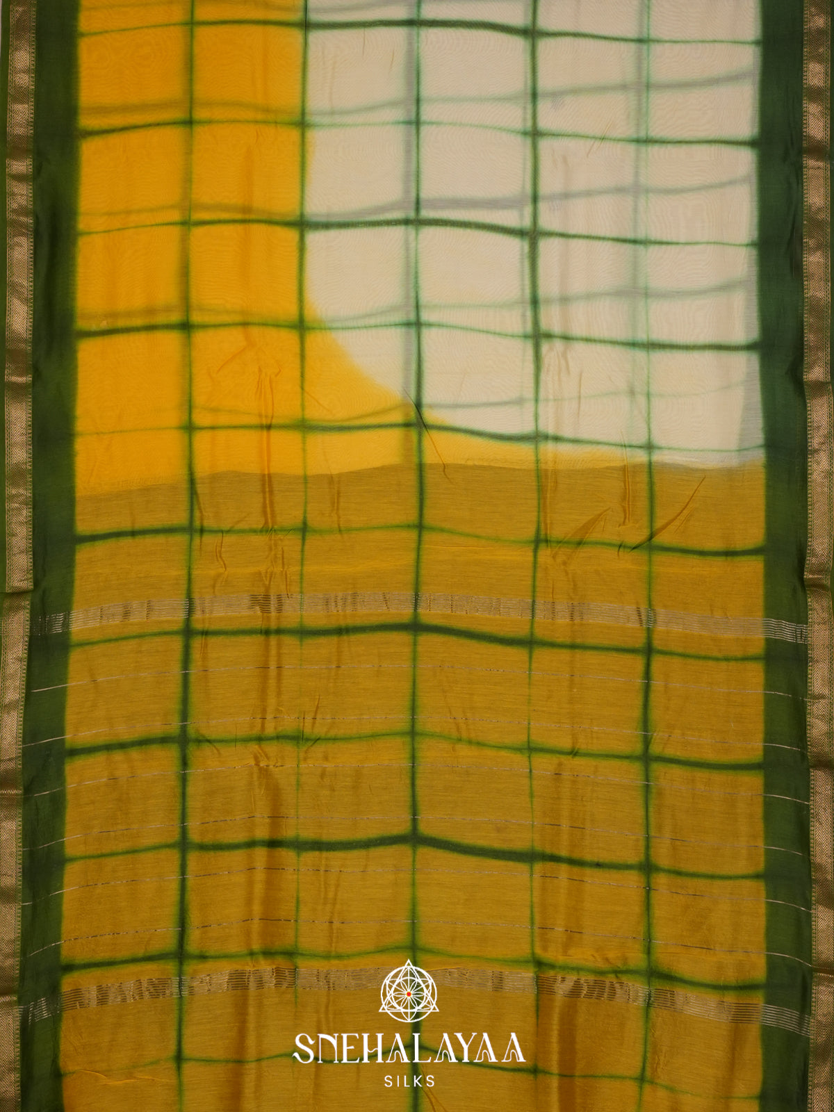 Yellow Chanderi Saree
