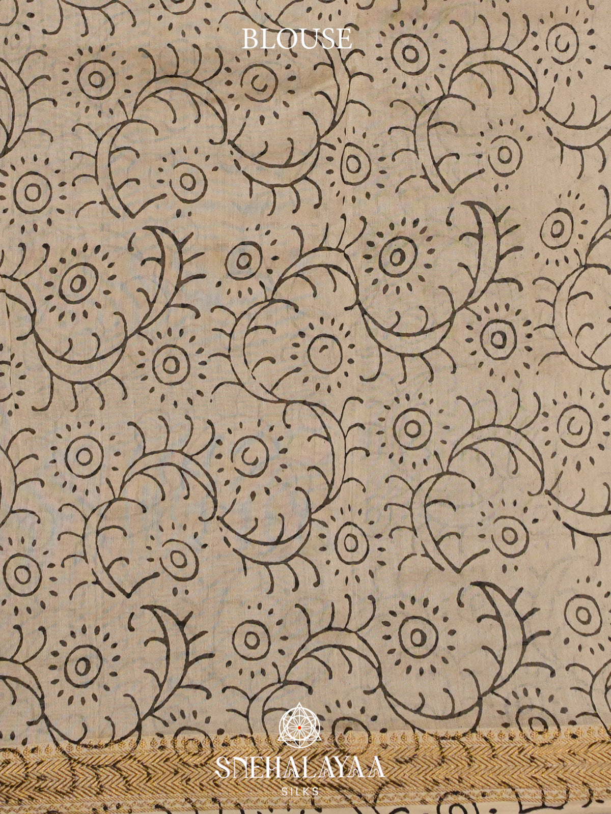 Beige Chanderi Saree