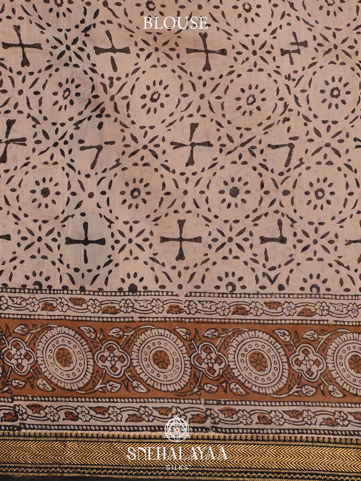 Beige Chanderi Saree