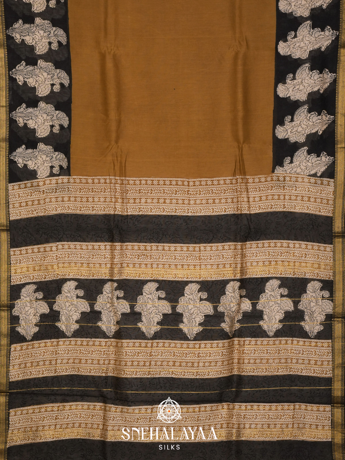 Mehandi Green Chanderi Saree