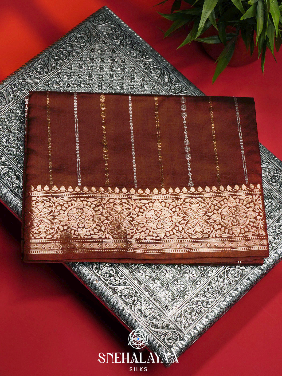 Brown Banaras Saree