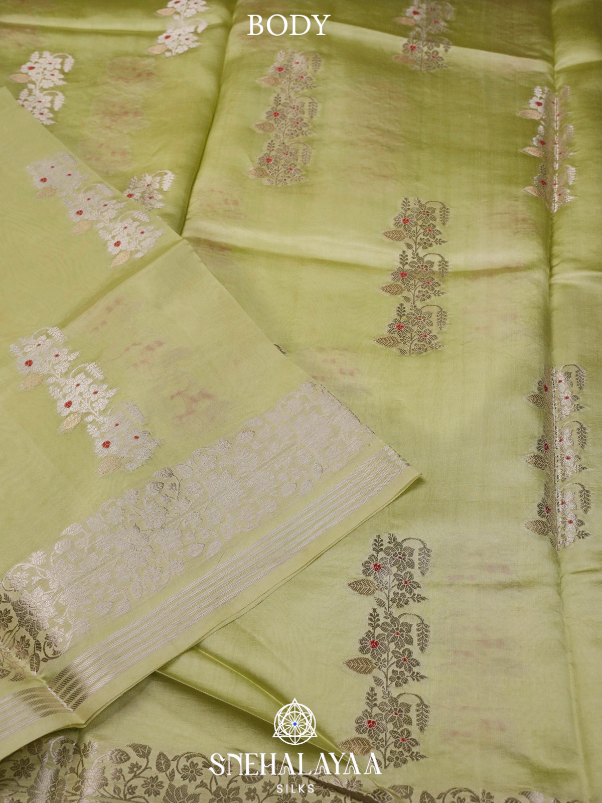 Pista Green Banaras Saree