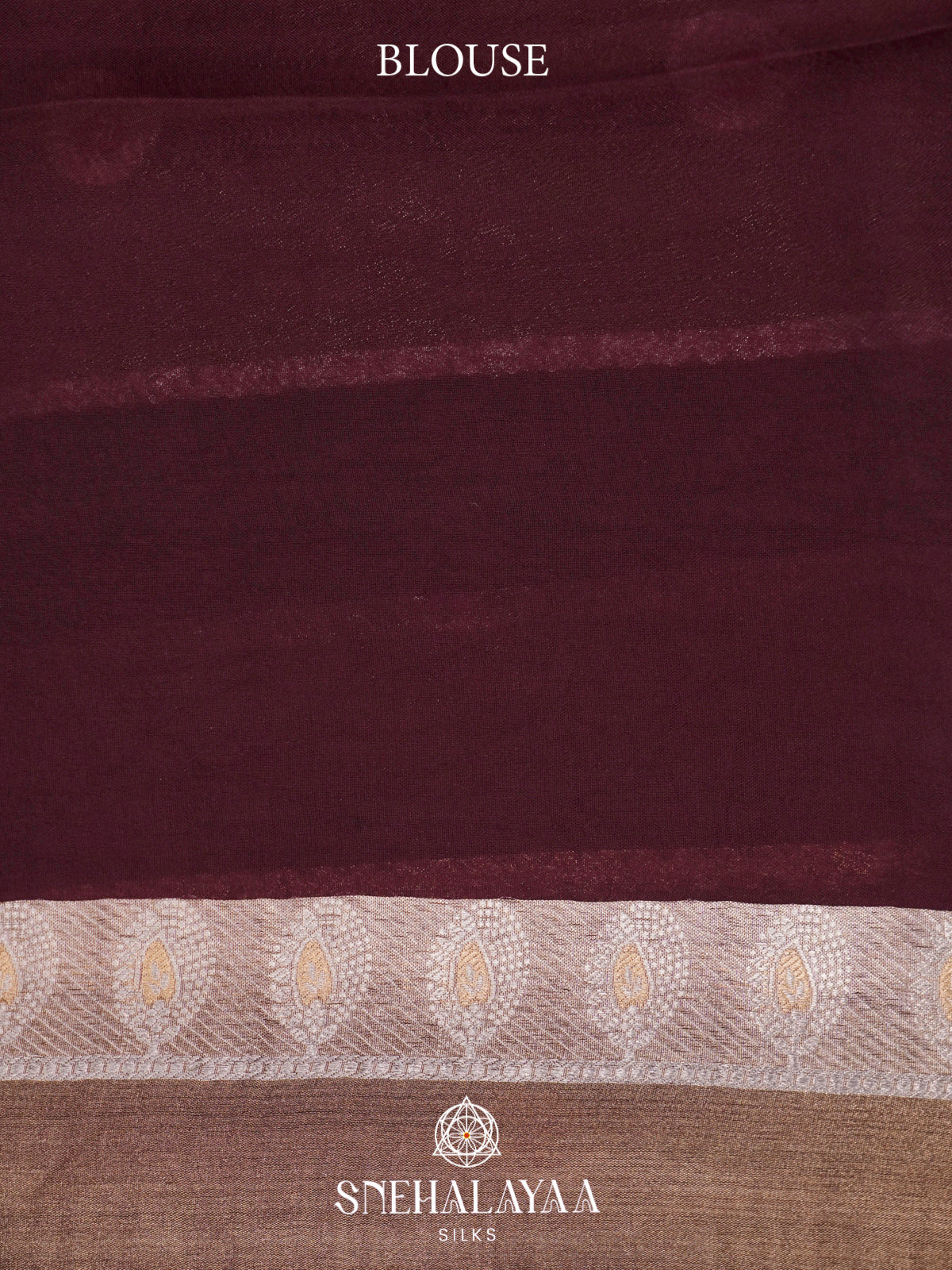 Beige and Brown Kora Silk Saree