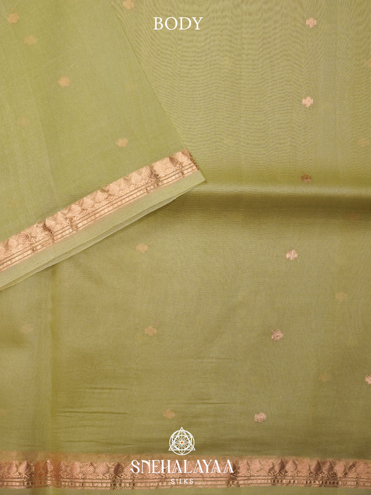 Sage Green Kora Silk Saree