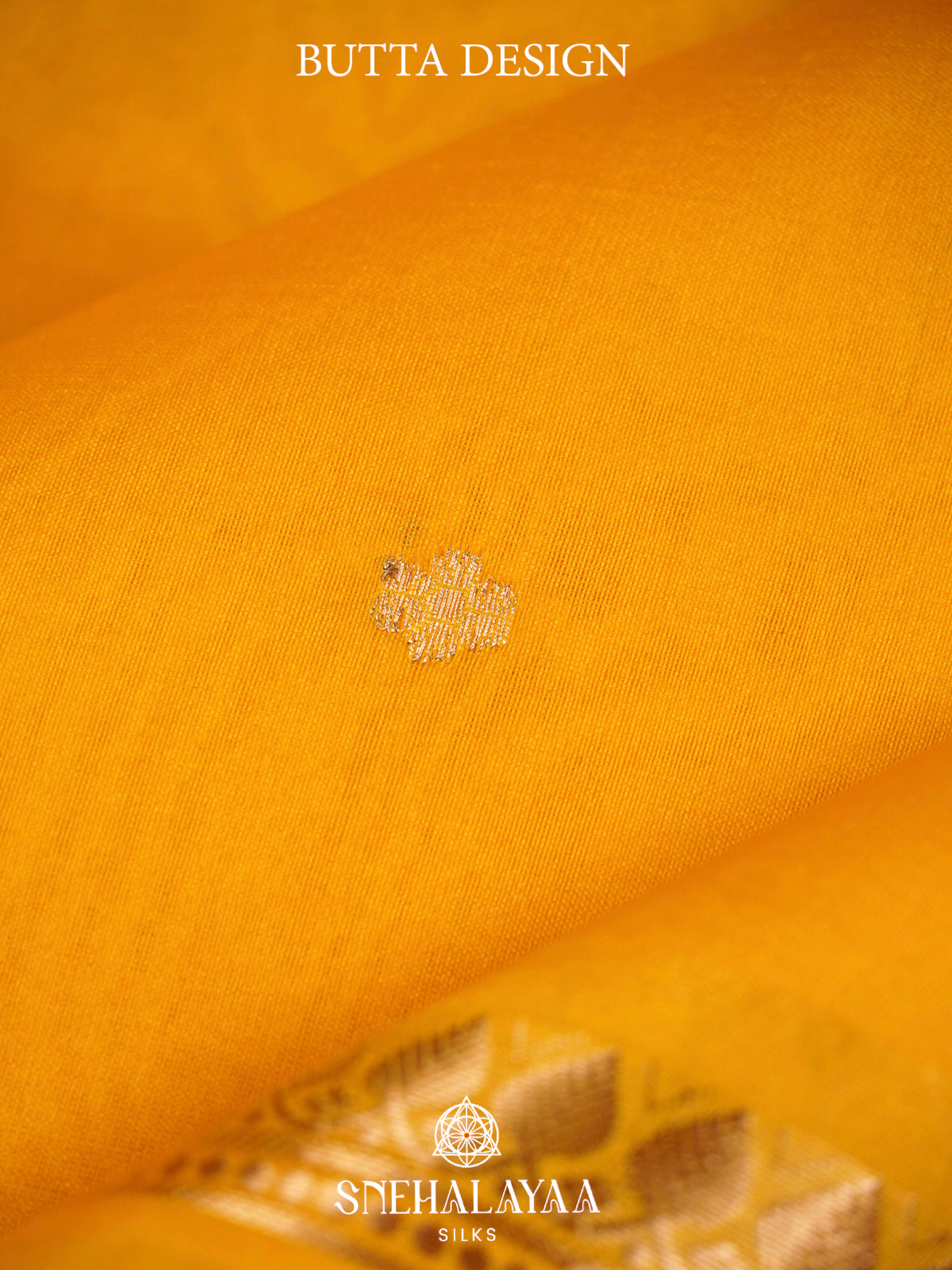 Mustard Yellow Kora Silk Saree