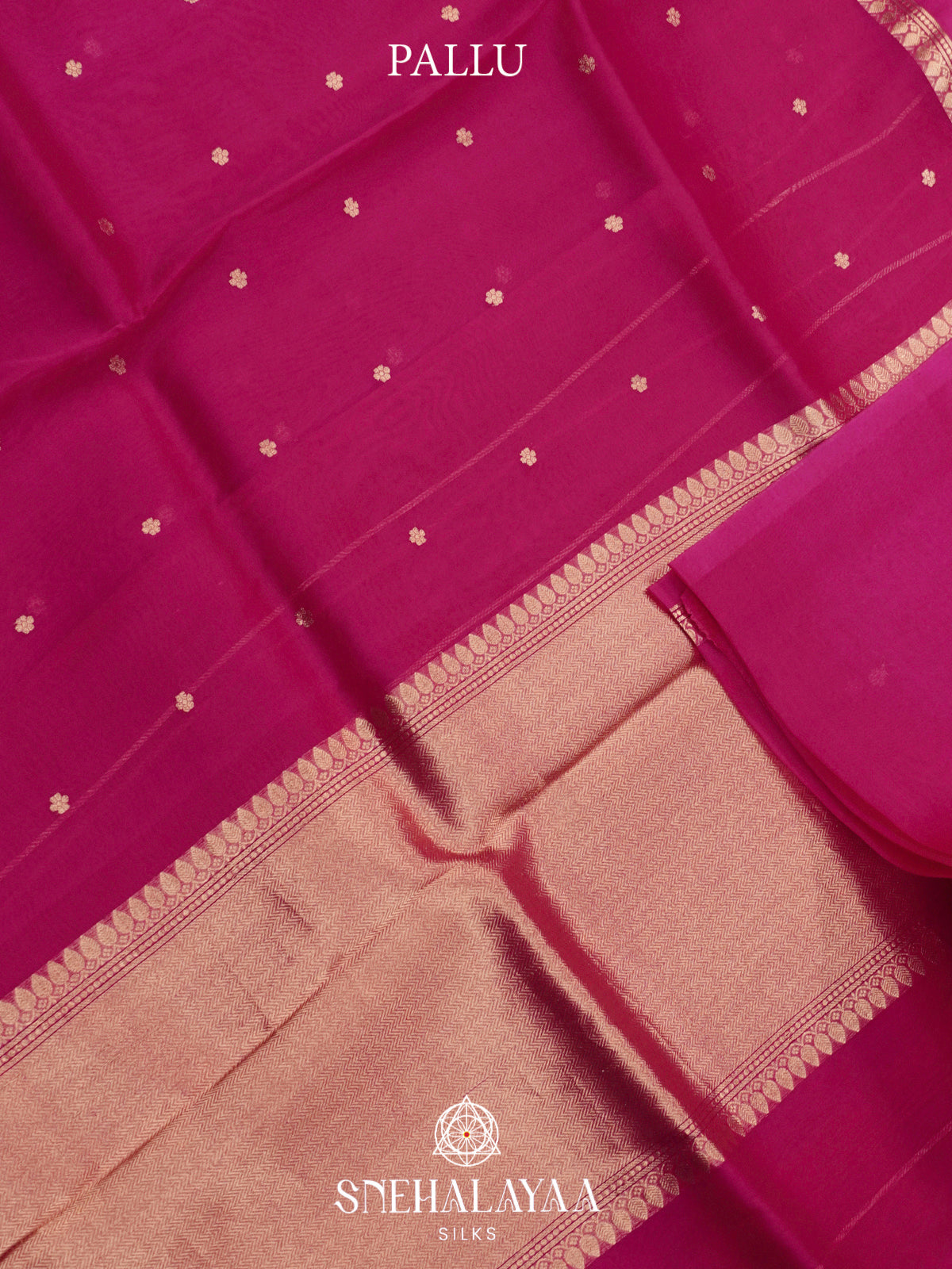 Magenta Kora Silk Saree